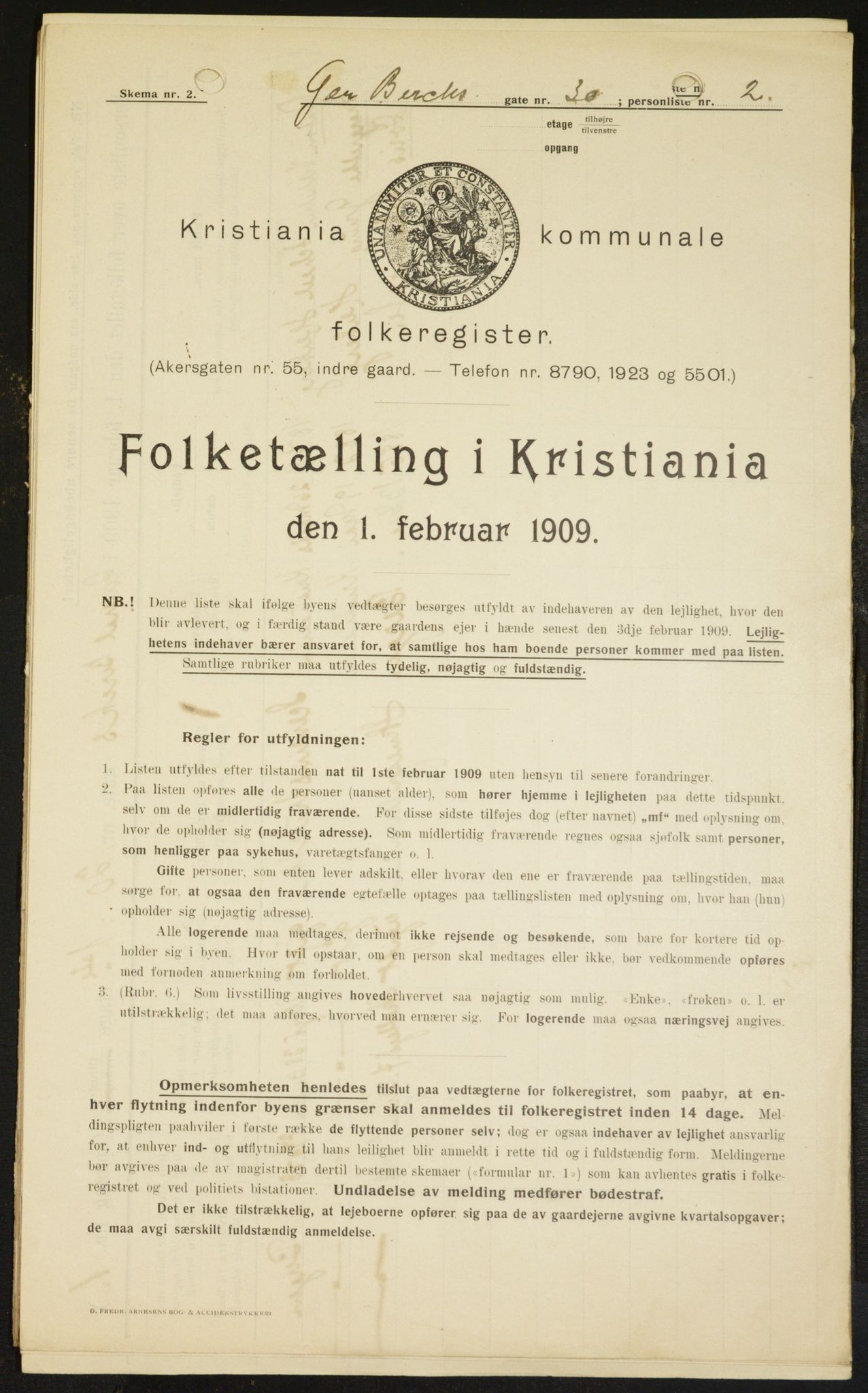 OBA, Municipal Census 1909 for Kristiania, 1909, p. 26402