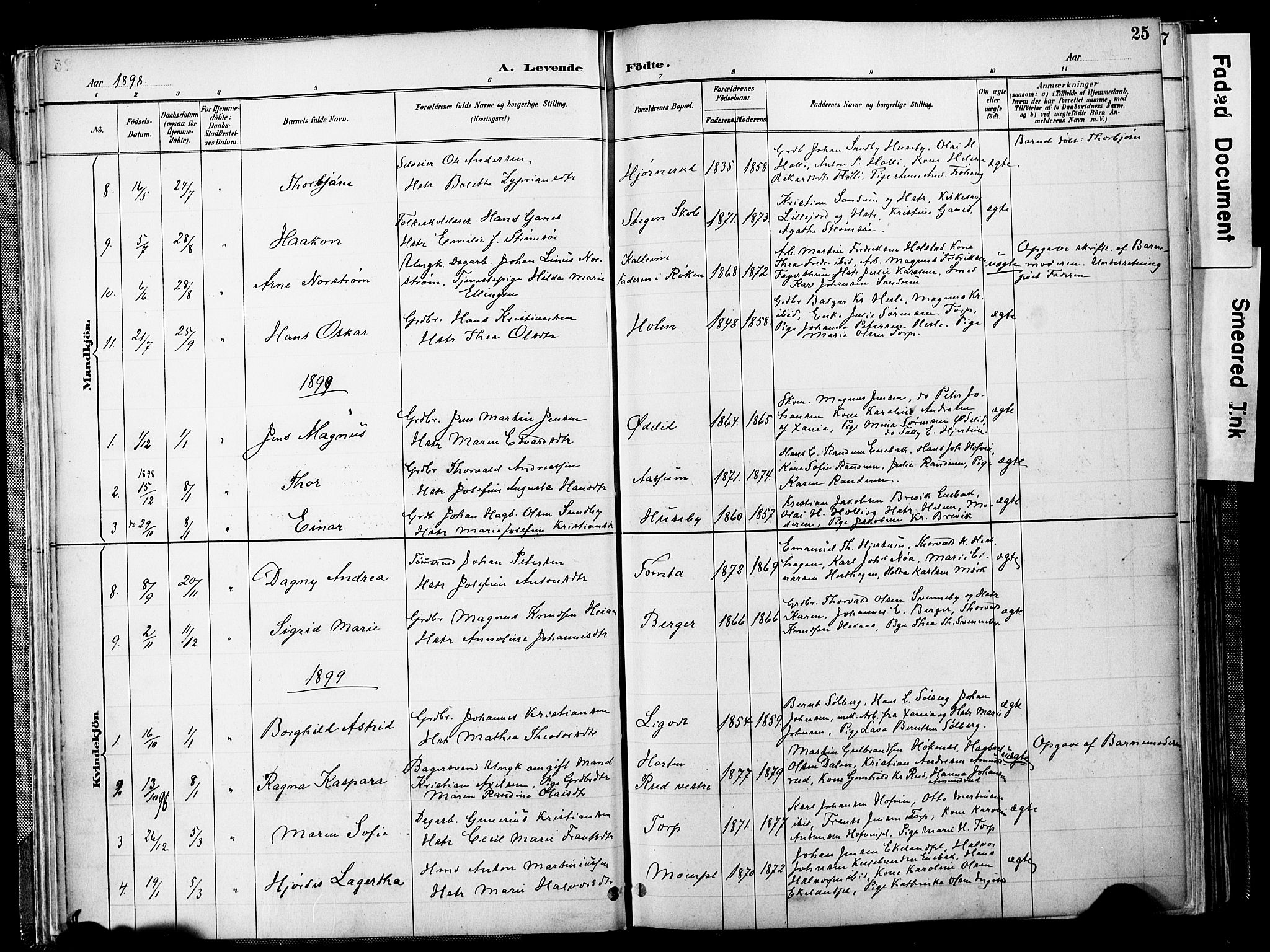 Spydeberg prestekontor Kirkebøker, SAO/A-10924/F/Fb/L0001: Parish register (official) no. II 1, 1886-1907, p. 25