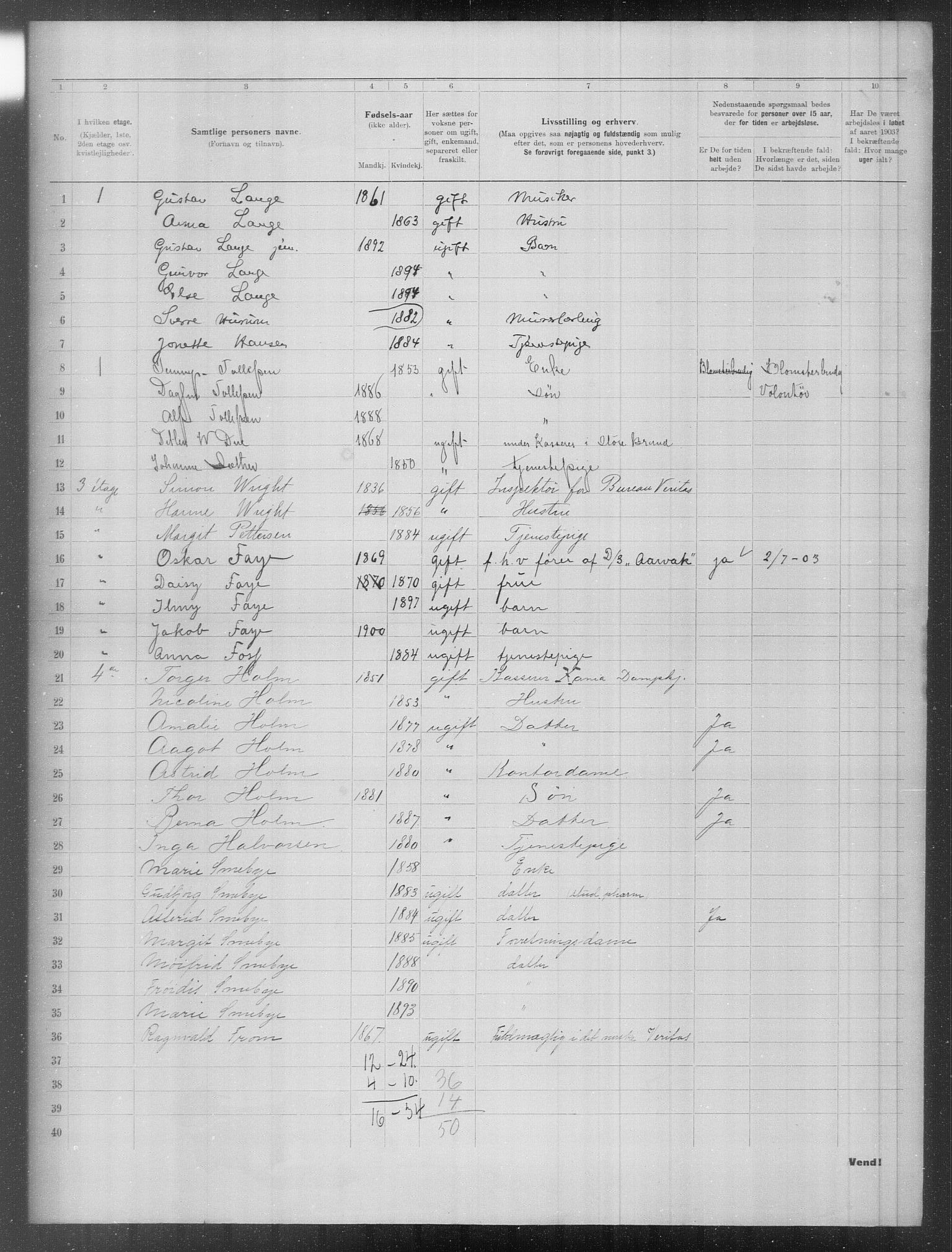 OBA, Municipal Census 1903 for Kristiania, 1903, p. 11277