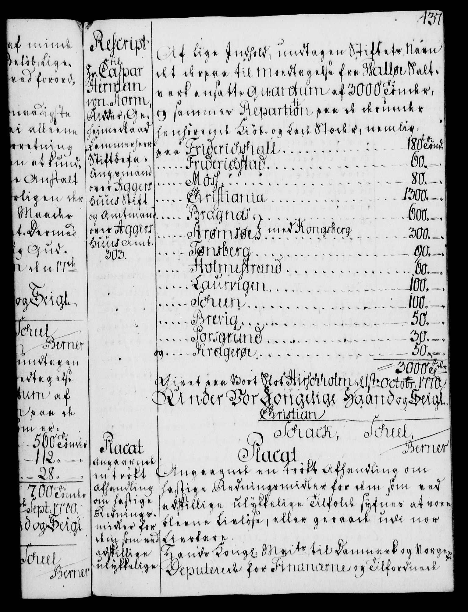 Rentekammeret, Kammerkanselliet, AV/RA-EA-3111/G/Gg/Gga/L0008: Norsk ekspedisjonsprotokoll med register (merket RK 53.8), 1768-1771, p. 437