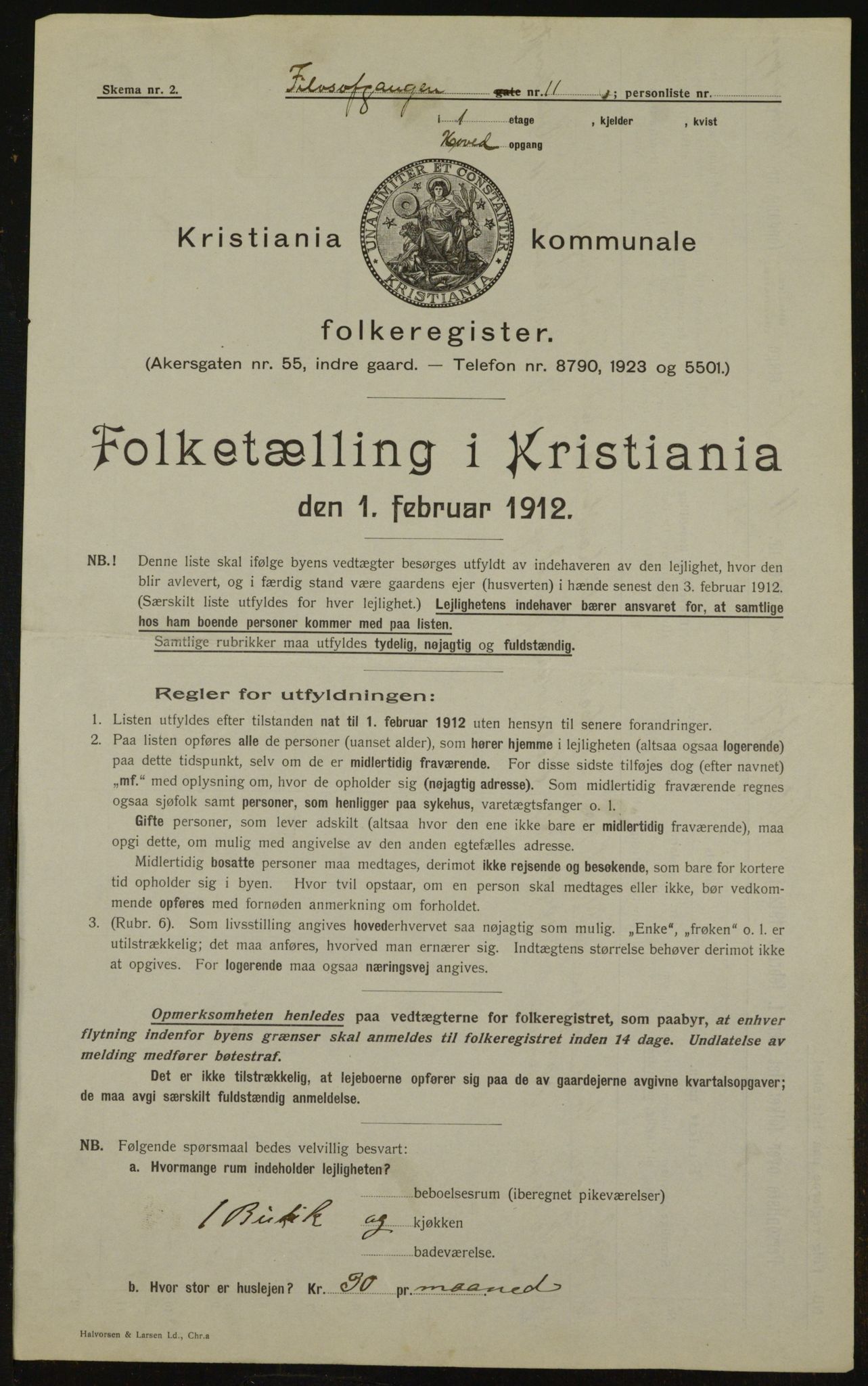 OBA, Municipal Census 1912 for Kristiania, 1912, p. 24258