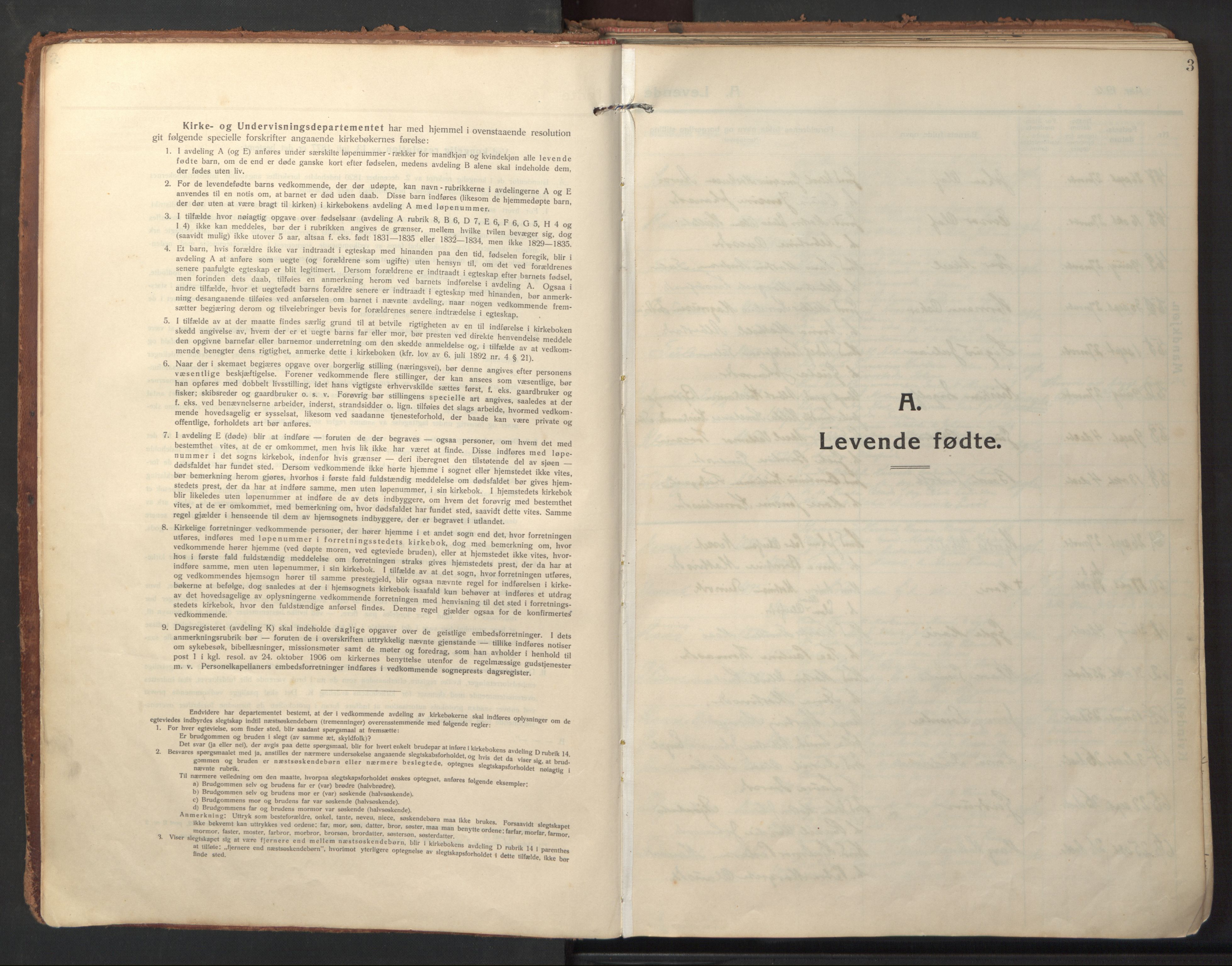 Ministerialprotokoller, klokkerbøker og fødselsregistre - Sør-Trøndelag, SAT/A-1456/640/L0581: Parish register (official) no. 640A06, 1910-1924, p. 3