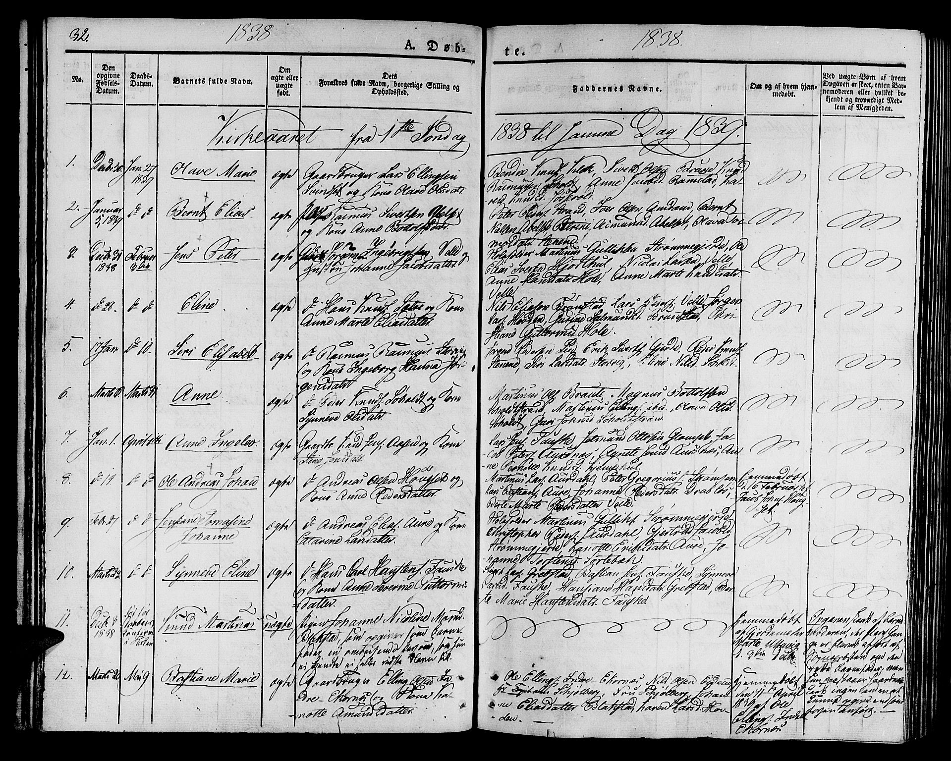 Ministerialprotokoller, klokkerbøker og fødselsregistre - Møre og Romsdal, SAT/A-1454/522/L0311: Parish register (official) no. 522A06, 1832-1842, p. 32