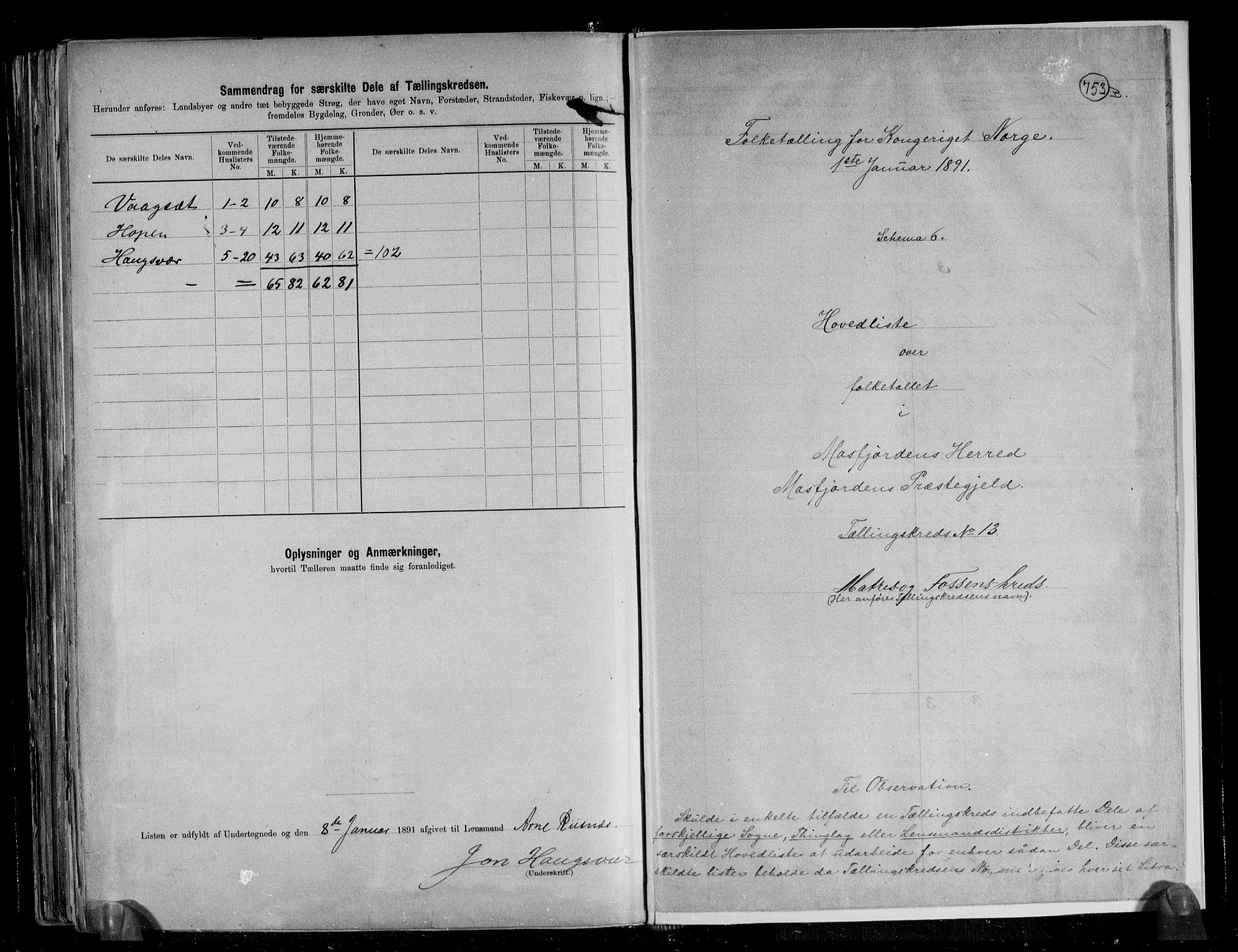 RA, 1891 census for 1266 Masfjorden, 1891, p. 30