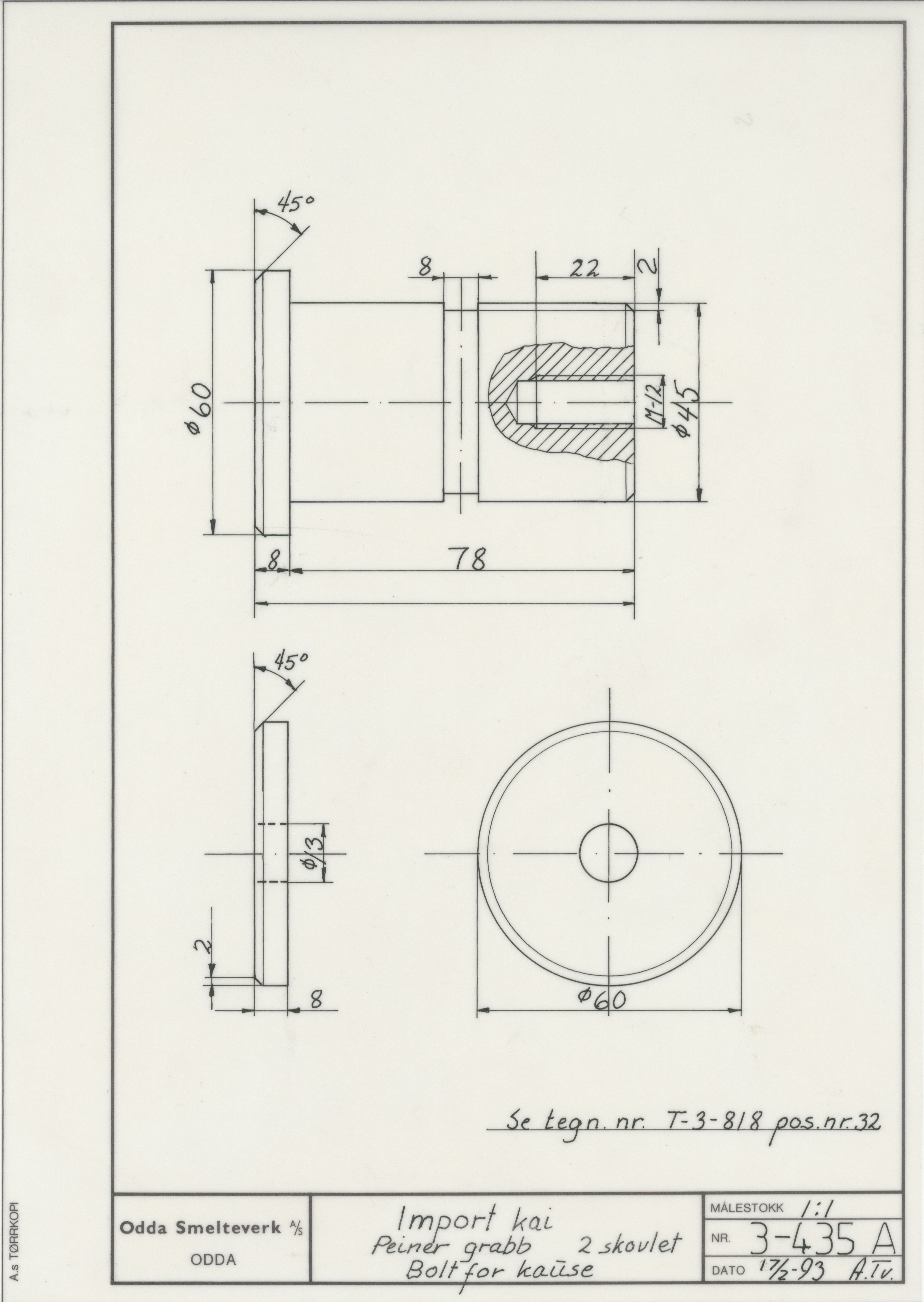 Odda smelteverk AS, KRAM/A-0157.1/T/Td/L0003: Gruppe 3. Importkai, 1954-1993, p. 219