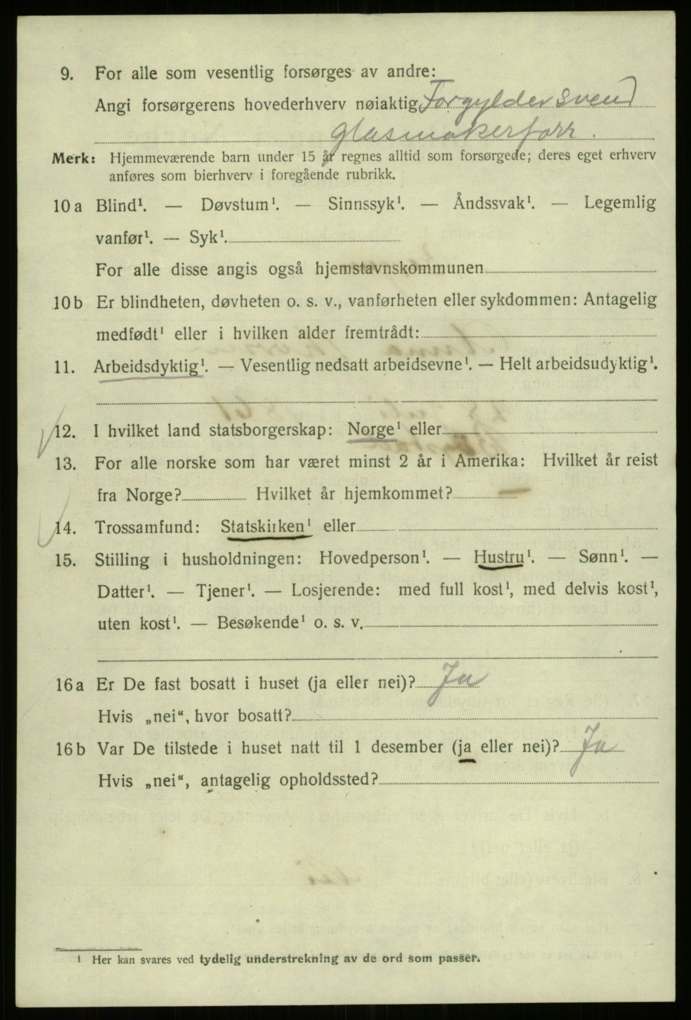 SAB, 1920 census for Bergen, 1920, p. 172065