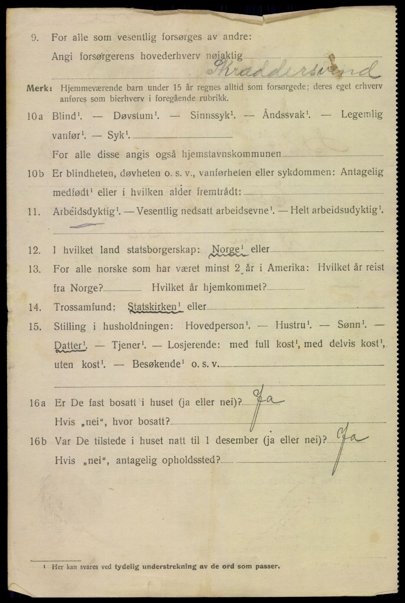 SAK, 1920 census for Kristiansand, 1920, p. 24648