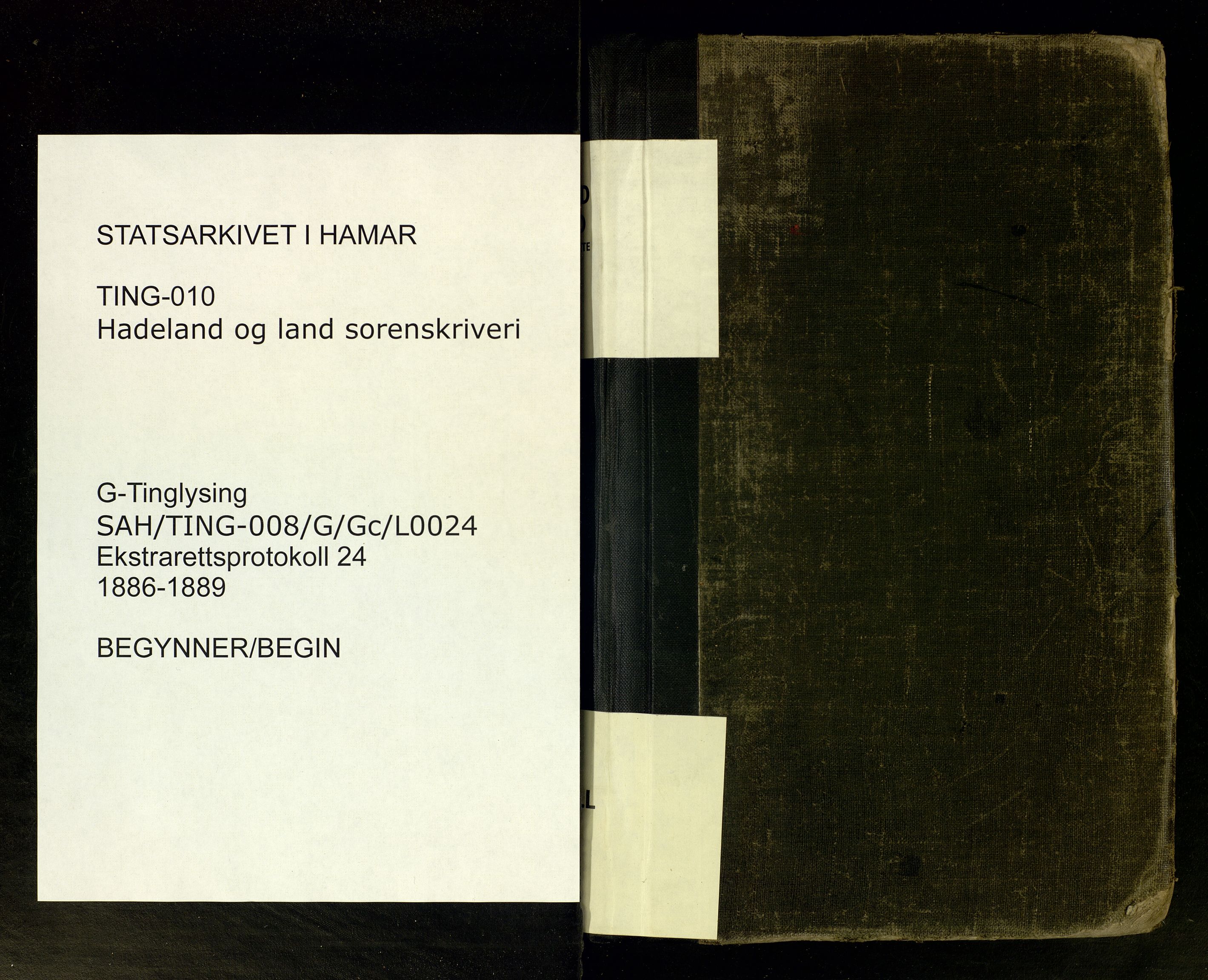 Hadeland og Land tingrett, AV/SAH-TING-010/G/Gc/L0024: Ekstrarettsprotokoll, 1886-1889