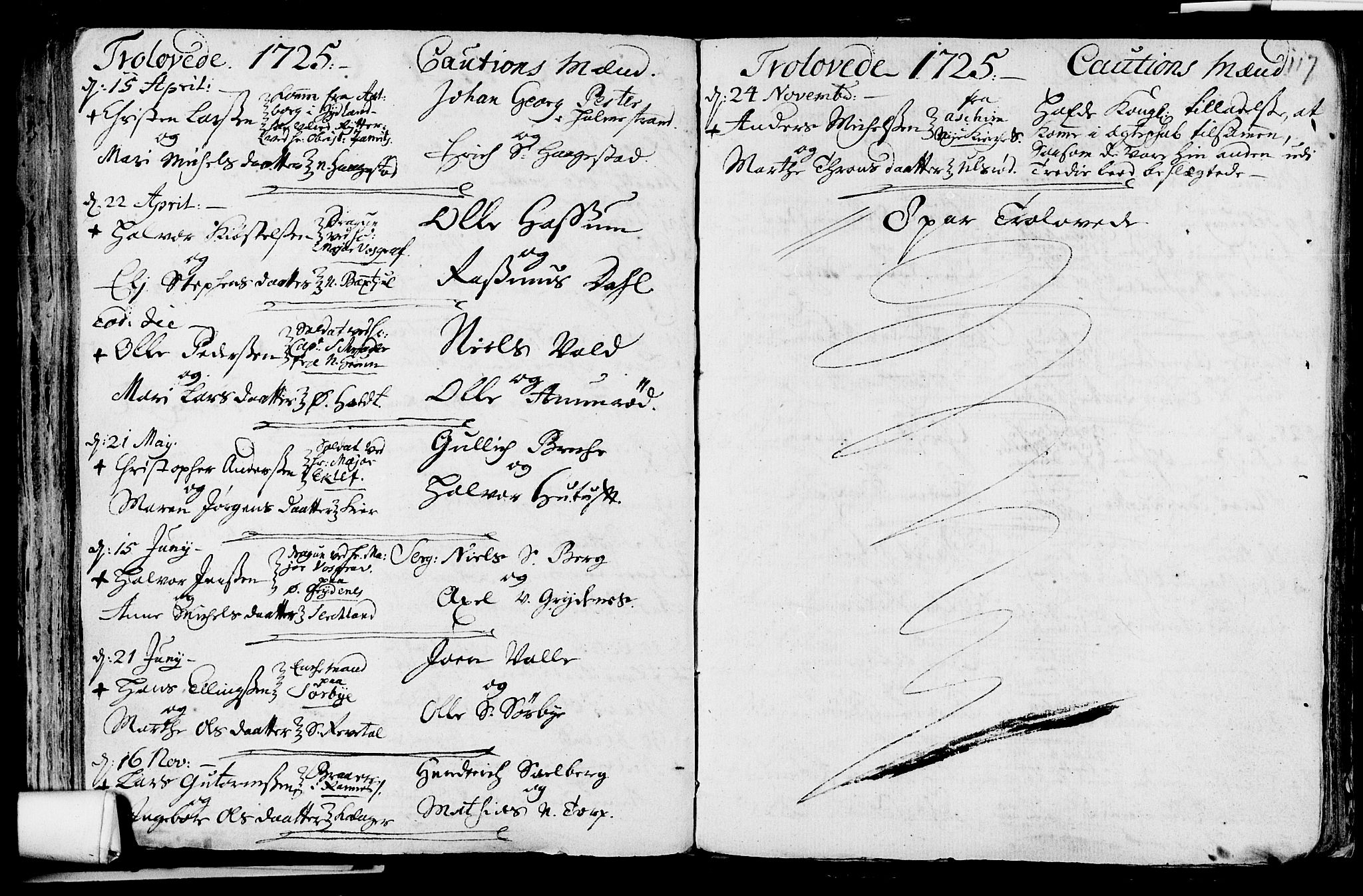 Våle kirkebøker, AV/SAKO-A-334/F/Fa/L0002: Parish register (official) no. I 2, 1705-1732, p. 117