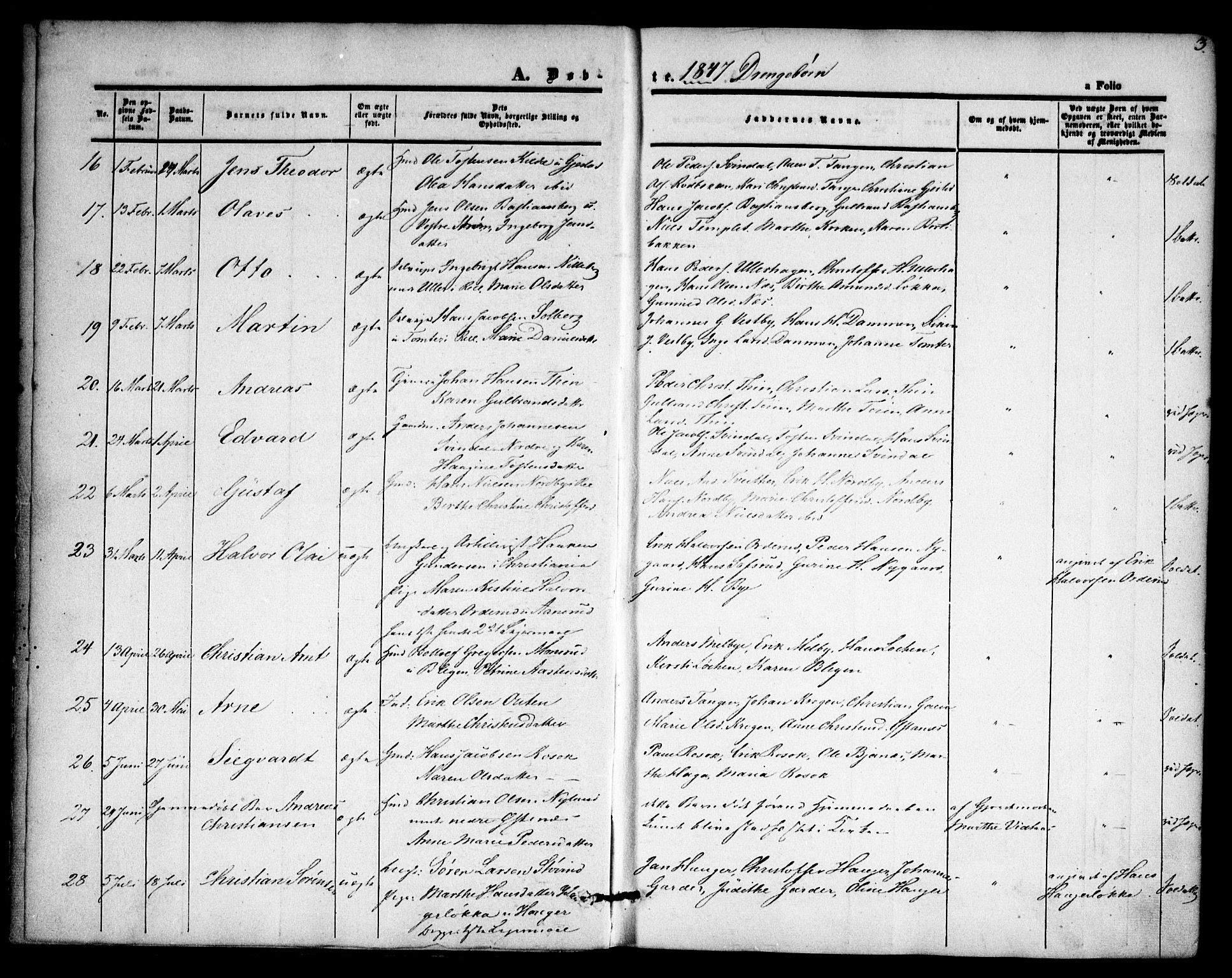 Fet prestekontor Kirkebøker, AV/SAO-A-10370a/F/Fa/L0010: Parish register (official) no. I 10, 1847-1859, p. 3