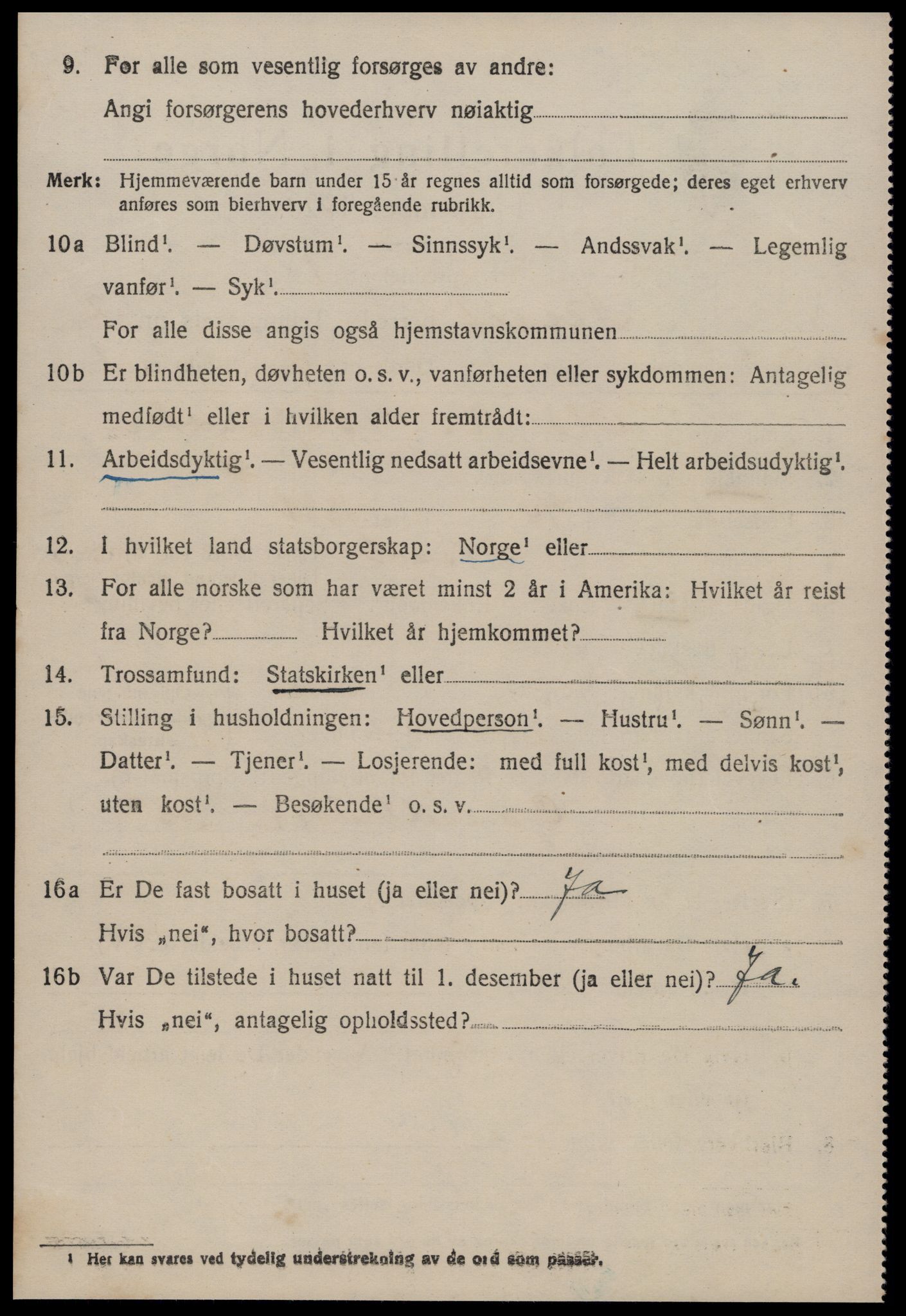 SAT, 1920 census for Nesset, 1920, p. 991