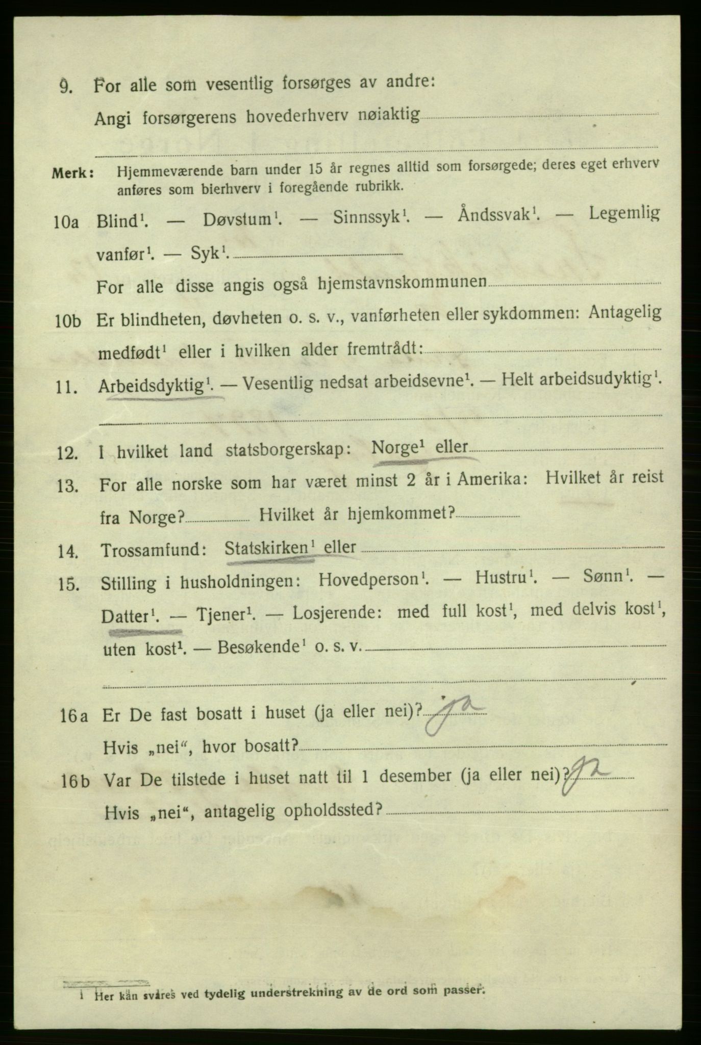 SAO, 1920 census for Fredrikshald, 1920, p. 20586