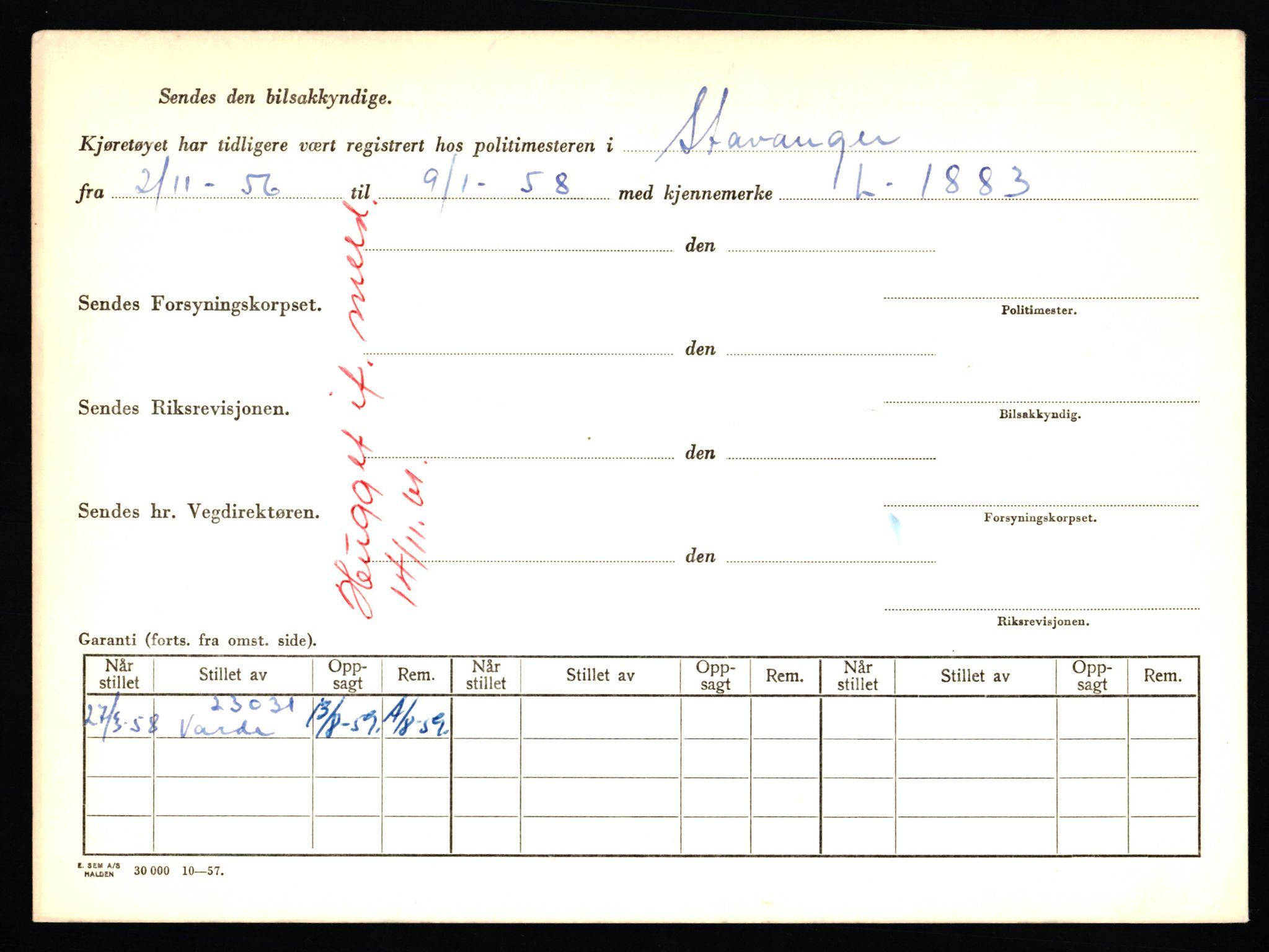 Stavanger trafikkstasjon, AV/SAST-A-101942/0/F/L0065: L-65400 - L-67649, 1930-1971, p. 296