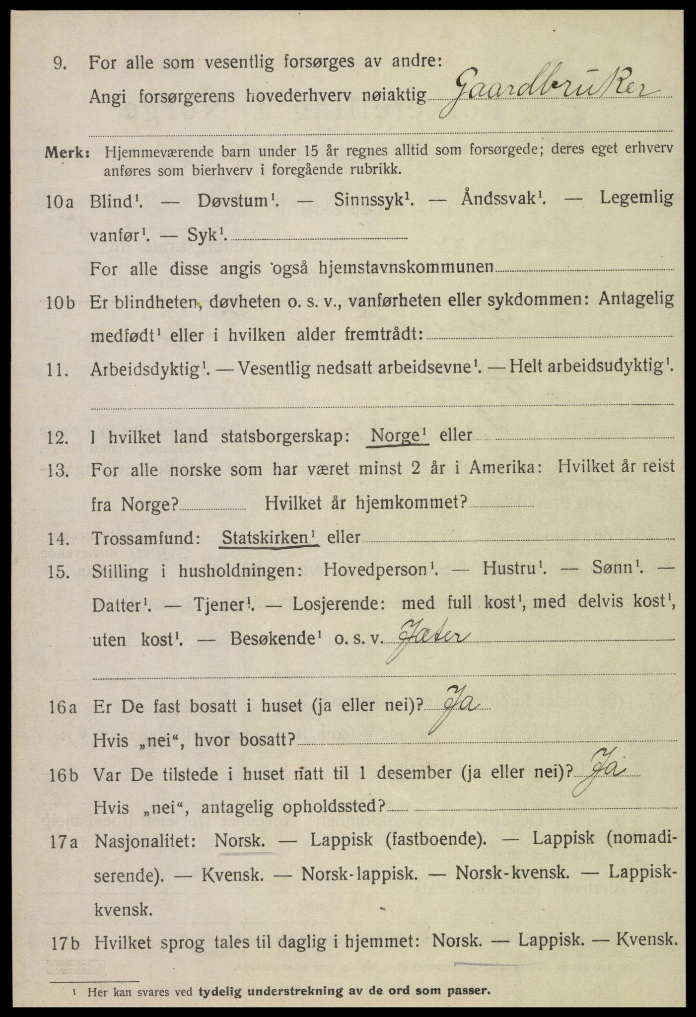 SAT, 1920 census for Inderøy, 1920, p. 4198