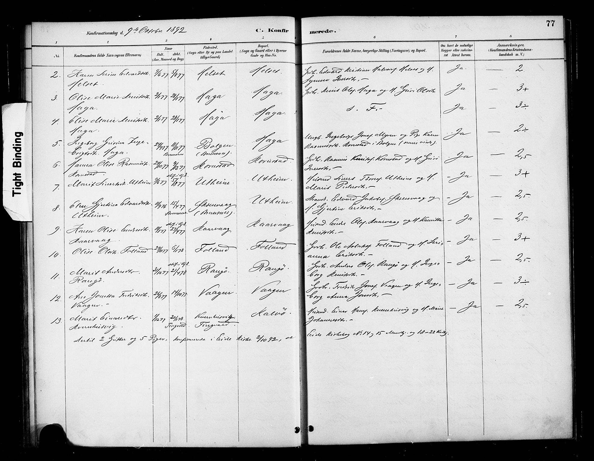 Ministerialprotokoller, klokkerbøker og fødselsregistre - Møre og Romsdal, AV/SAT-A-1454/570/L0832: Parish register (official) no. 570A06, 1885-1900, p. 77