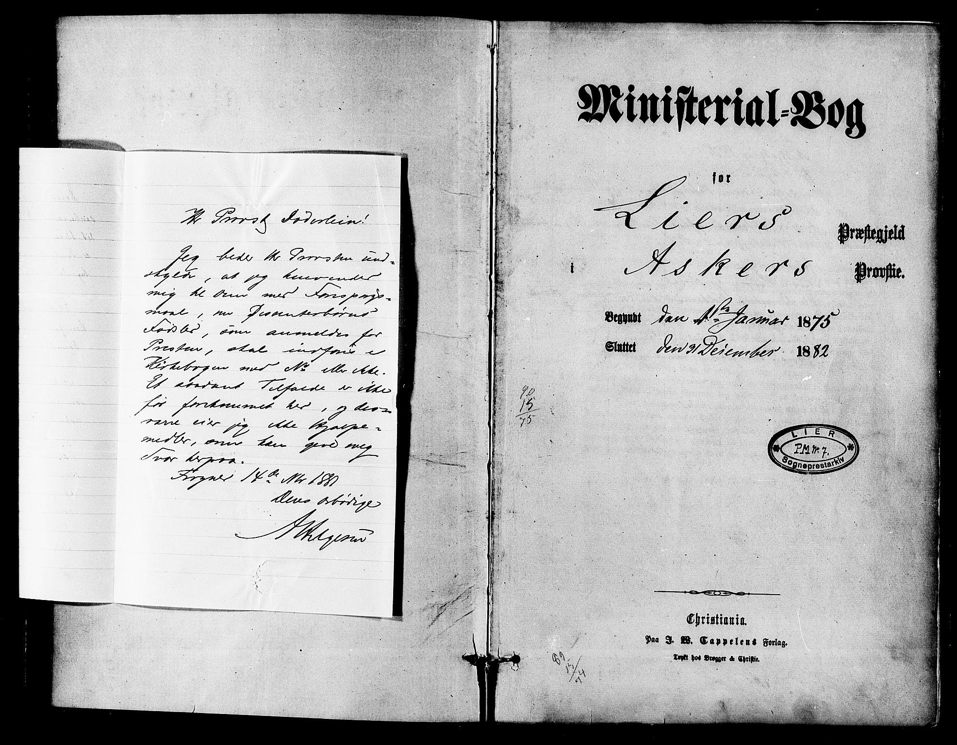 Lier kirkebøker, AV/SAKO-A-230/F/Fa/L0014: Parish register (official) no. I 14, 1875-1882