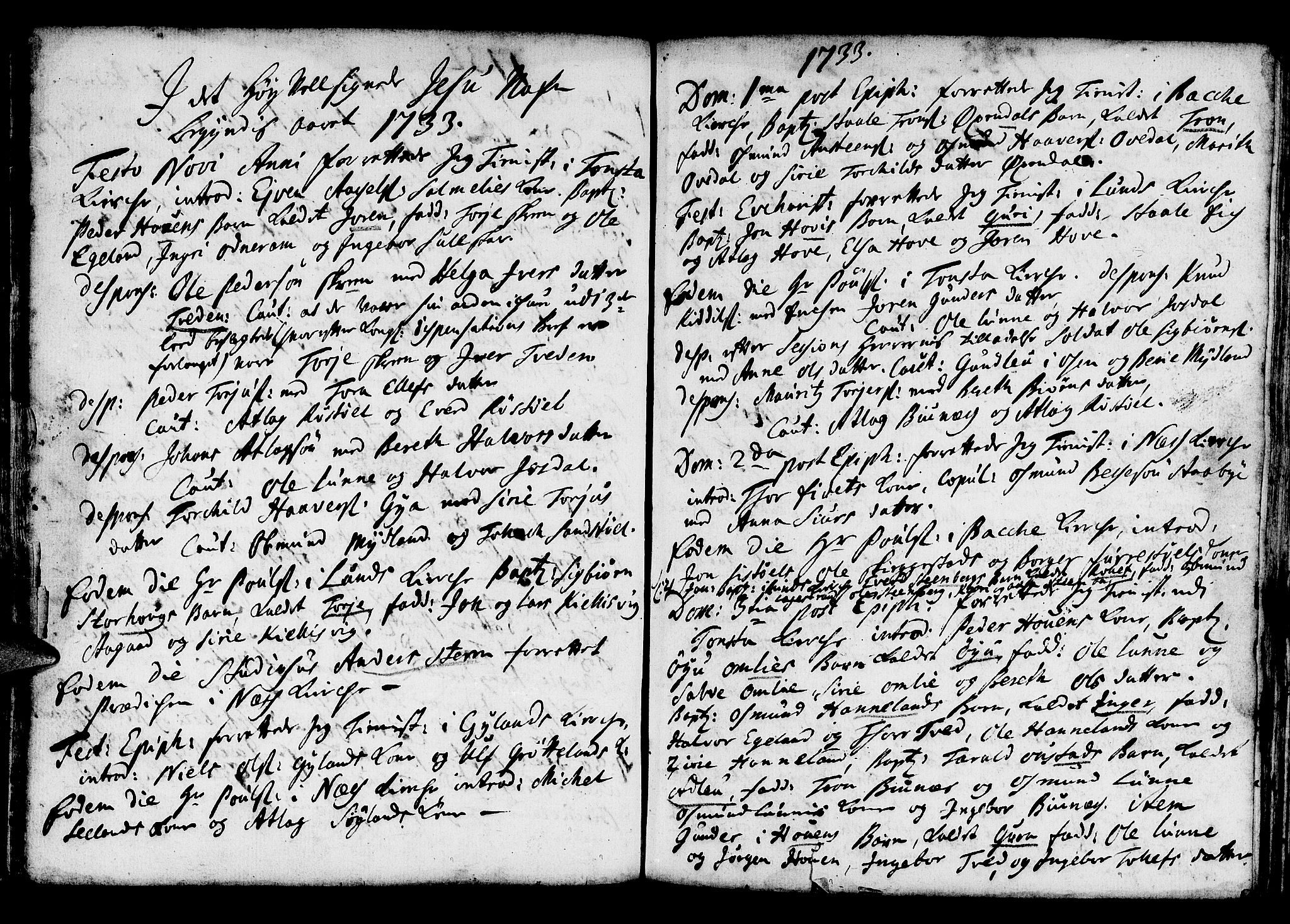 Lund sokneprestkontor, AV/SAST-A-101809/S06/L0001: Parish register (official) no. A 1, 1724-1737