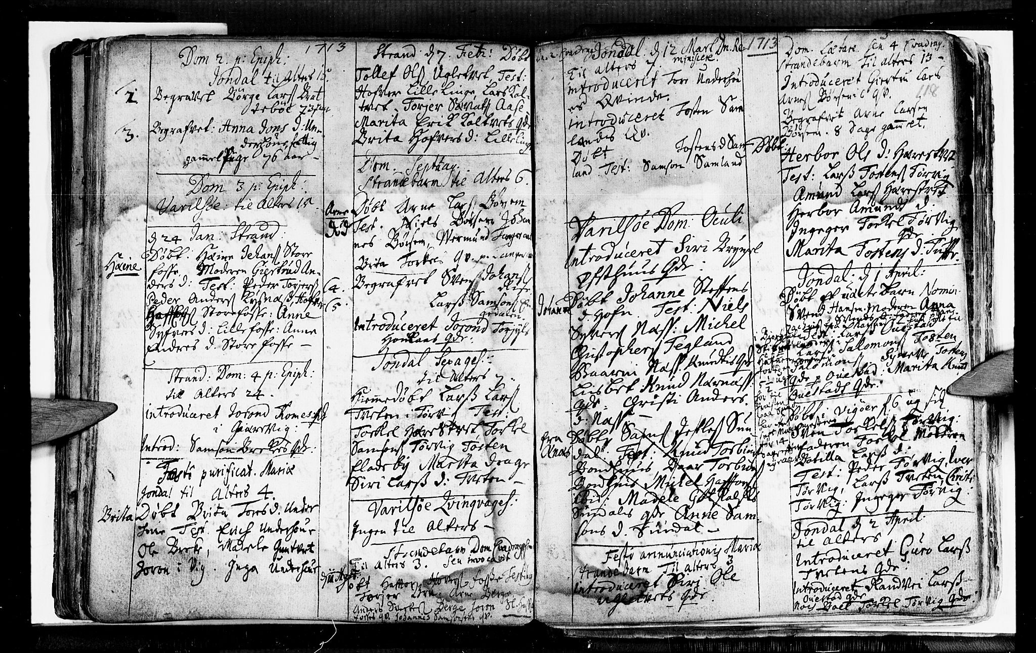 Strandebarm sokneprestembete, AV/SAB-A-78401/H/Haa: Parish register (official) no. A 1, 1670-1726, p. 118