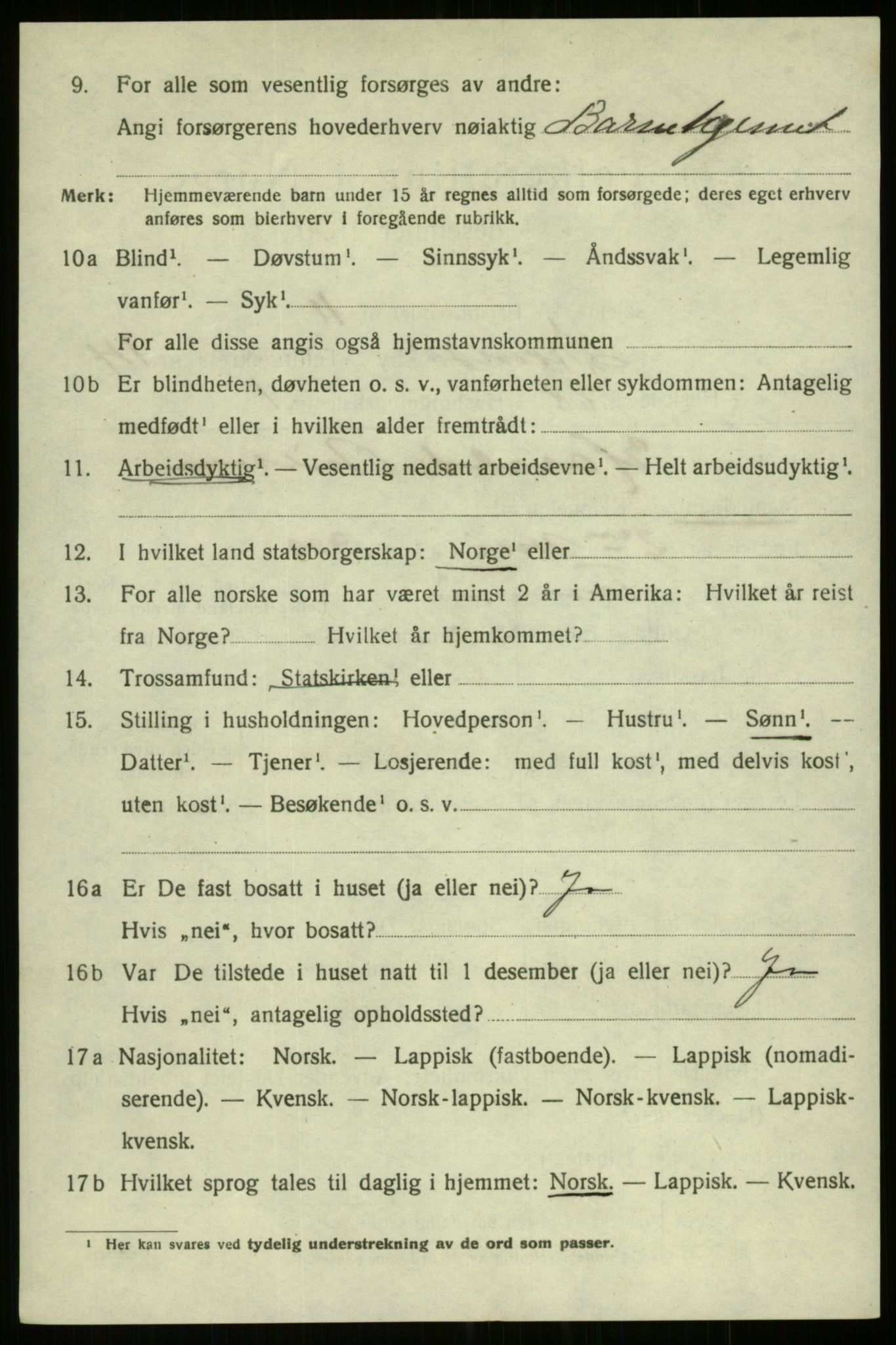 SATØ, 1920 census for Tromsø, 1920, p. 27078