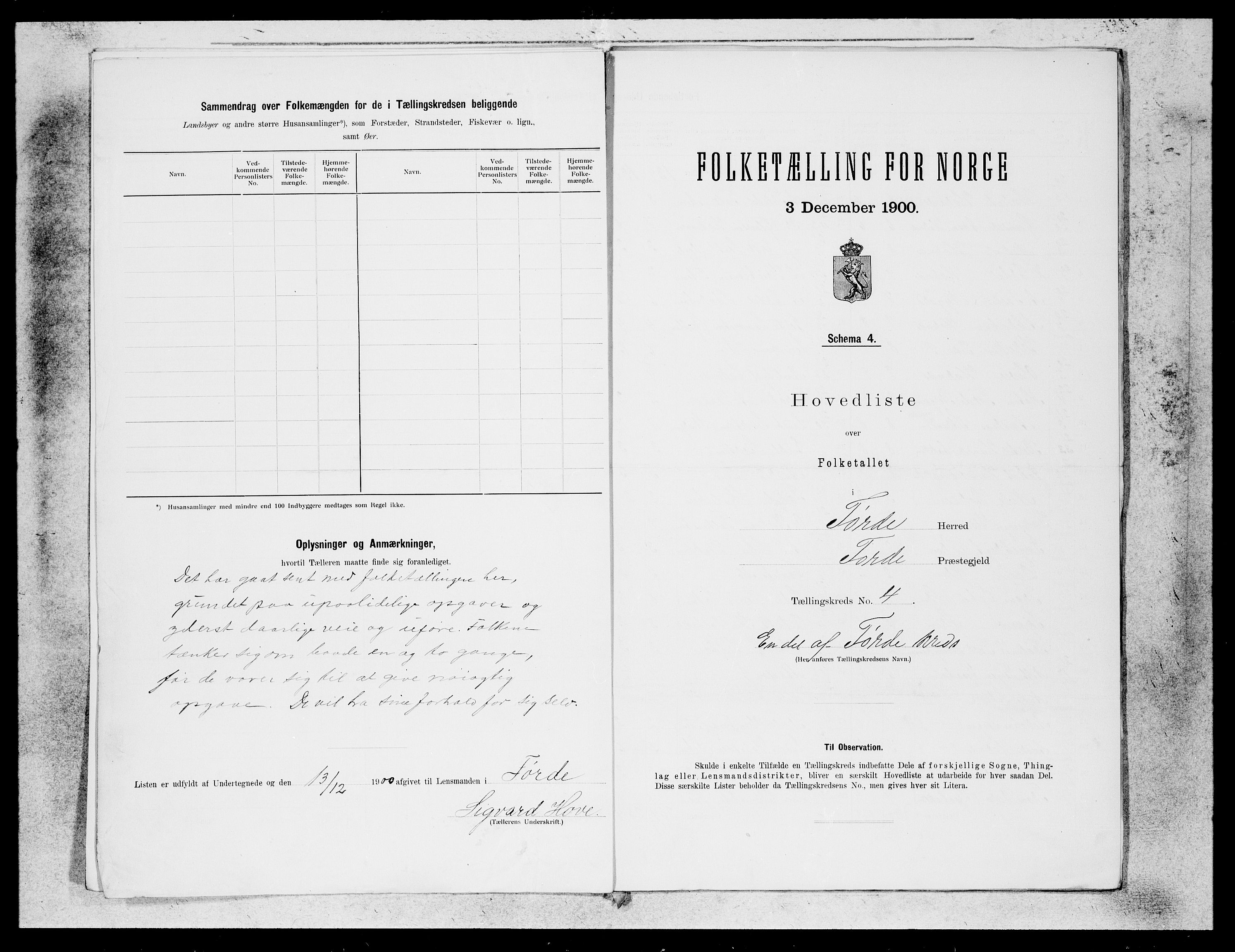 SAB, 1900 census for Førde, 1900, p. 7