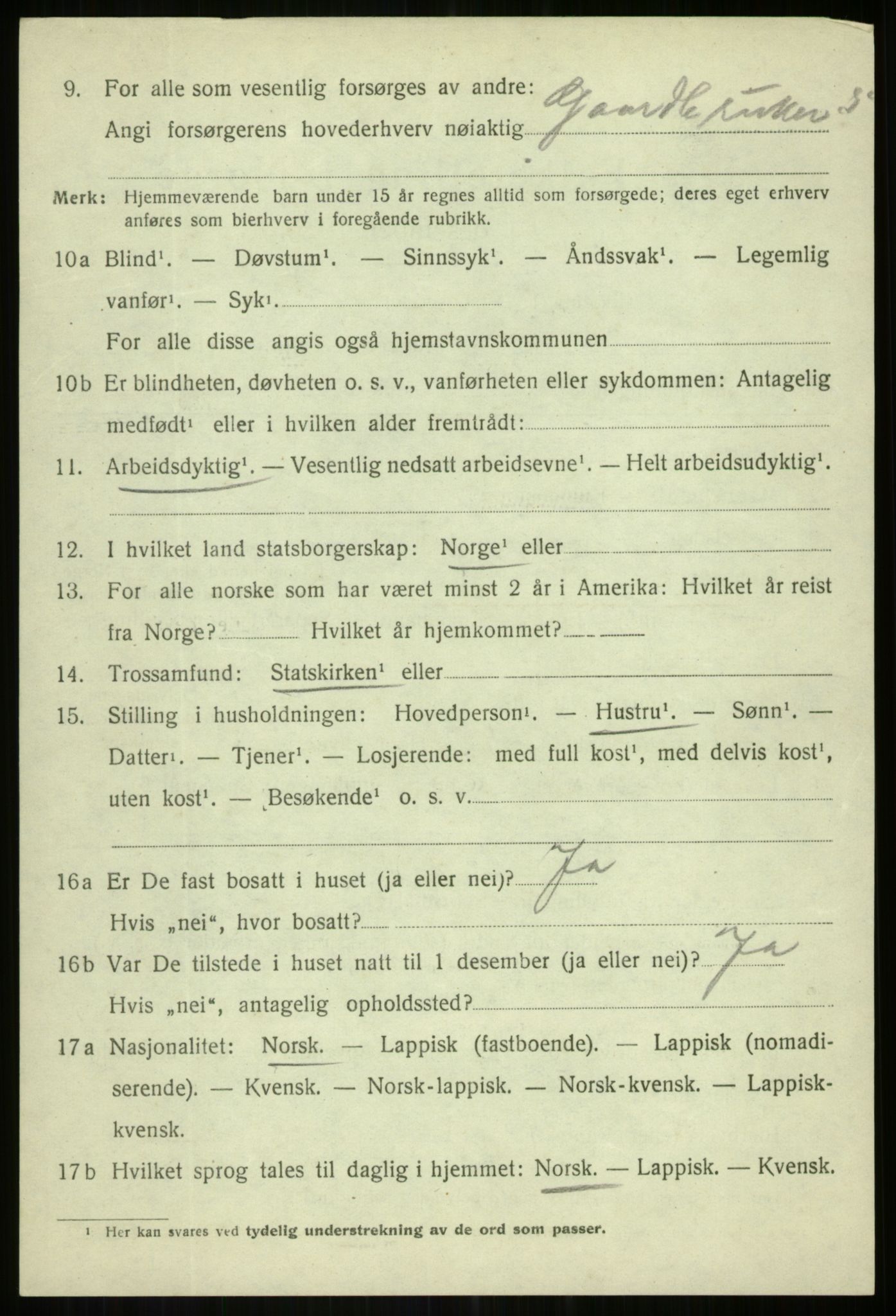 SATØ, 1920 census for Lenvik, 1920, p. 2555