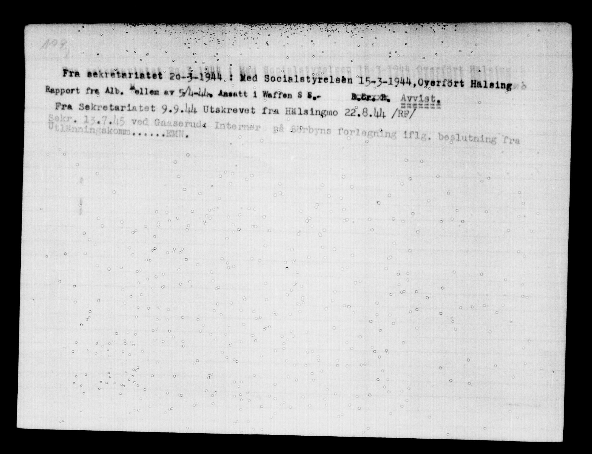 Den Kgl. Norske Legasjons Flyktningskontor, AV/RA-S-6753/V/Va/L0011: Kjesäterkartoteket.  Flyktningenr. 25300-28349, 1940-1945, p. 88