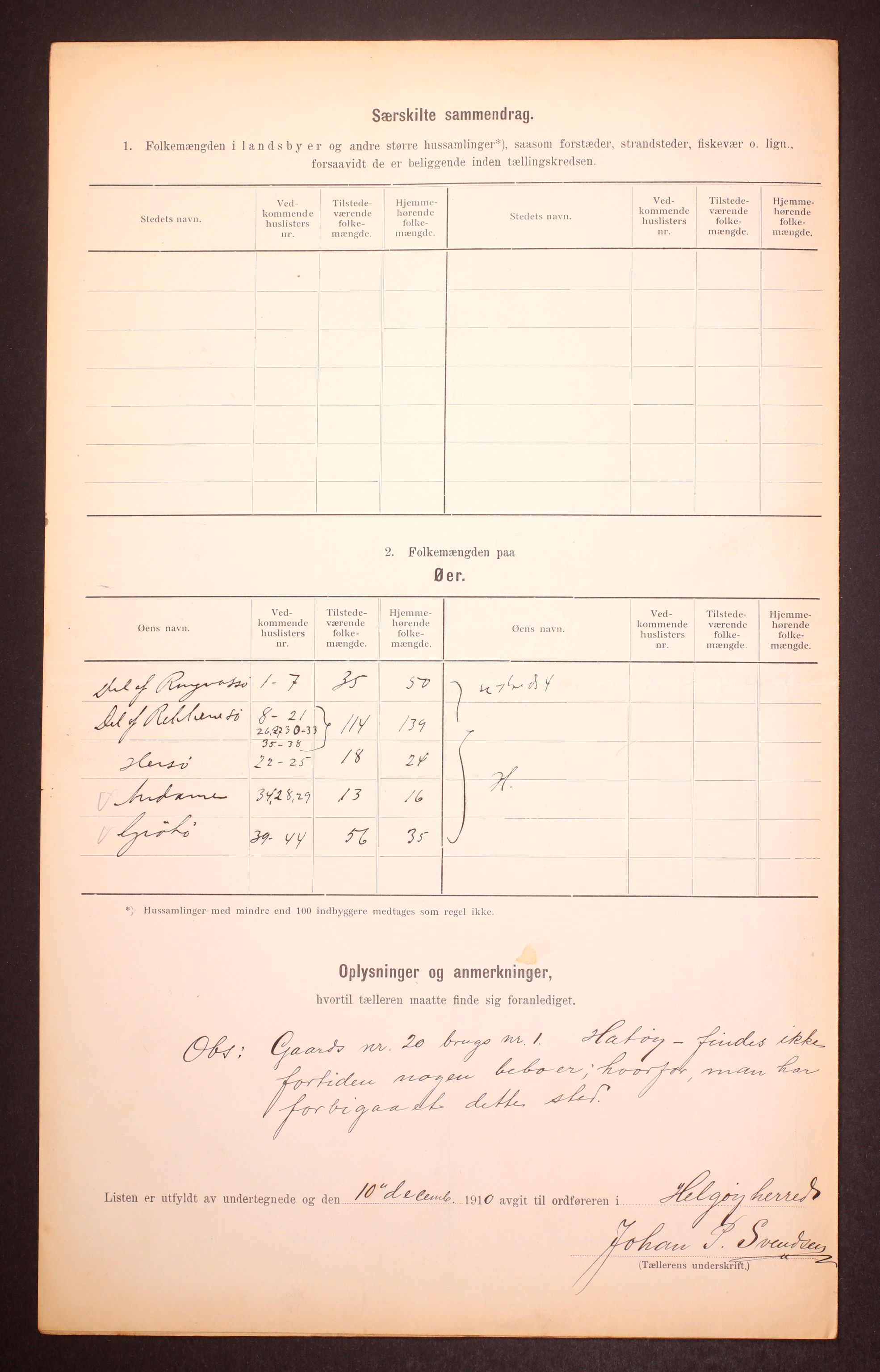 RA, 1910 census for Helgøy, 1910, p. 18