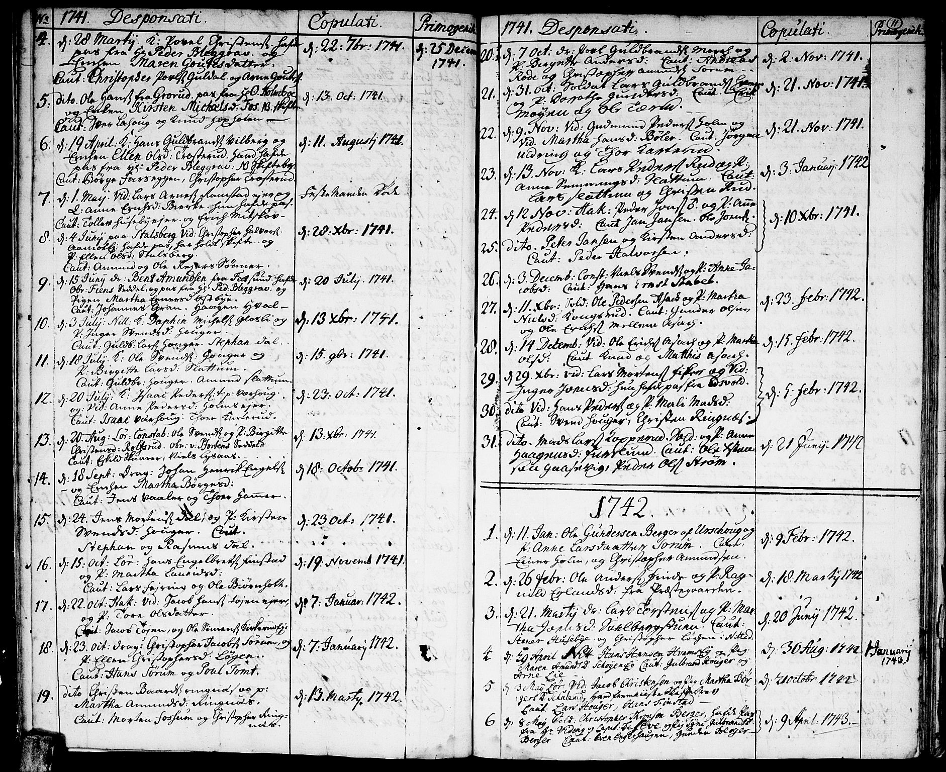 Skedsmo prestekontor Kirkebøker, SAO/A-10033a/F/Fa/L0004: Parish register (official) no. I 4, 1737-1768, p. 11