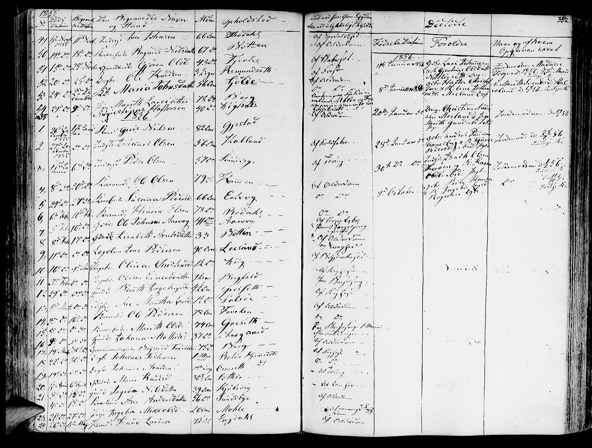 Ministerialprotokoller, klokkerbøker og fødselsregistre - Møre og Romsdal, AV/SAT-A-1454/578/L0904: Parish register (official) no. 578A03, 1836-1858, p. 352