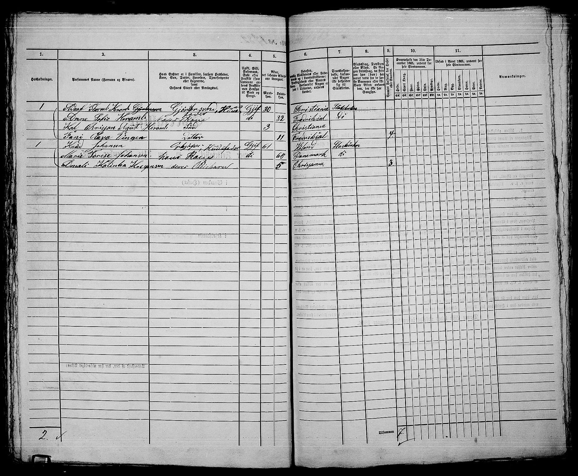 RA, 1865 census for Kristiania, 1865, p. 4011