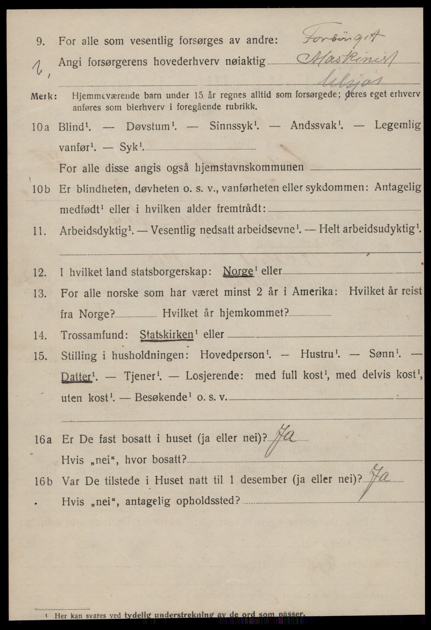 SAT, 1920 census for Ålesund, 1920, p. 20039