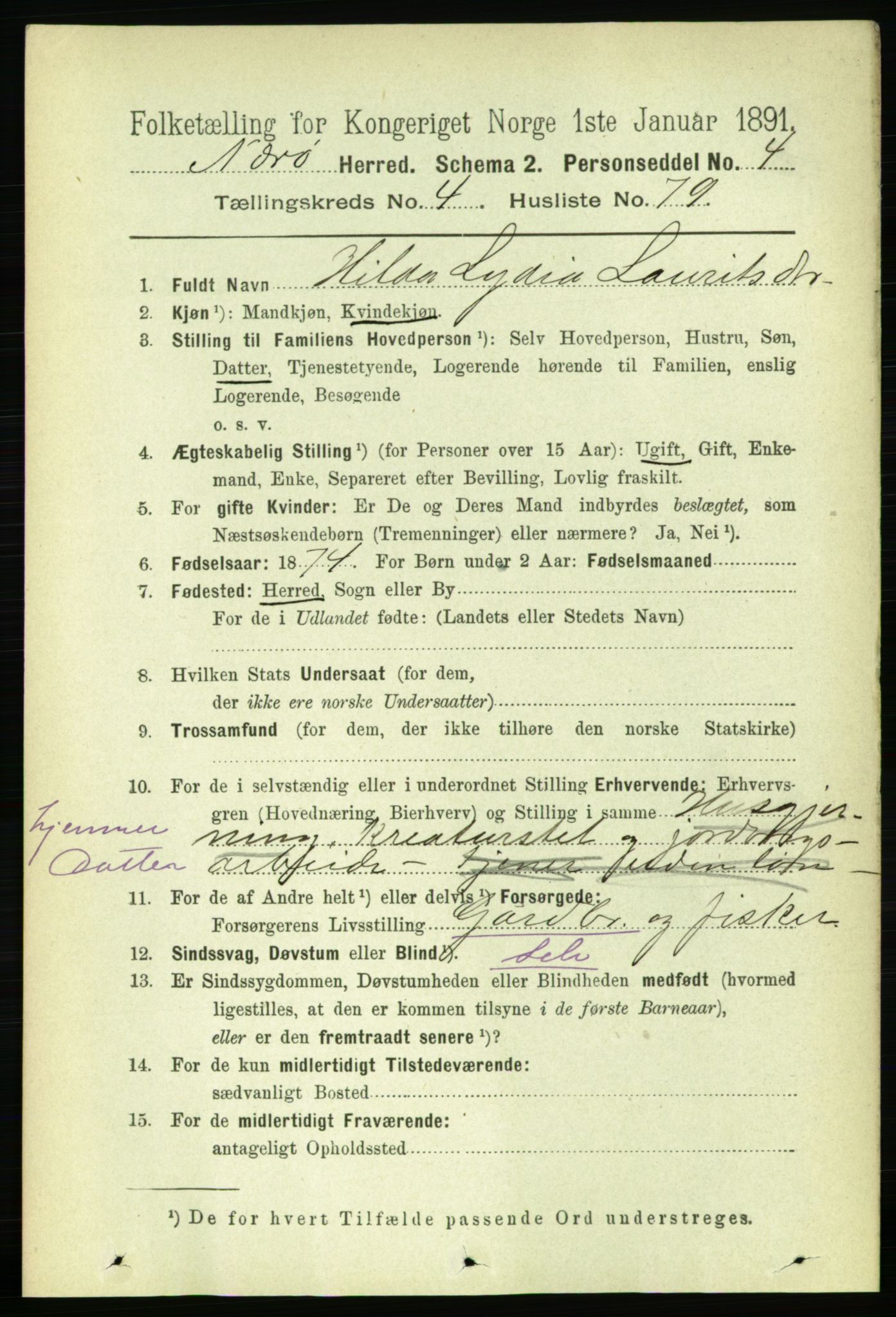 RA, 1891 census for 1751 Nærøy, 1891, p. 2365