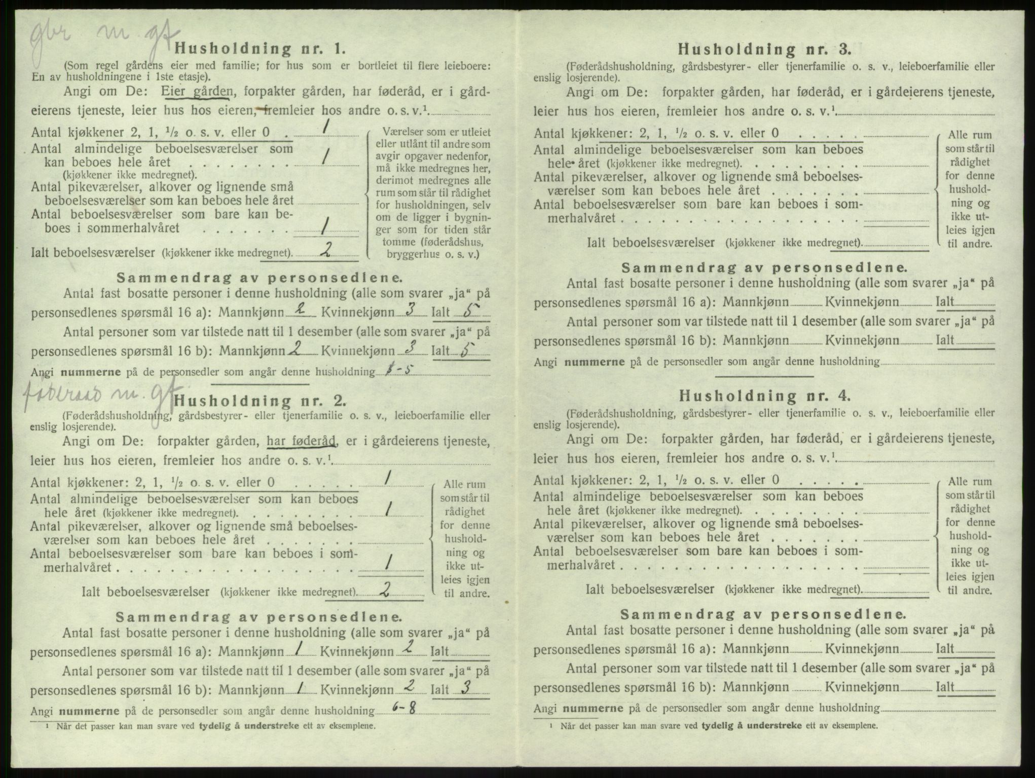 SAB, 1920 census for Jølster, 1920, p. 138