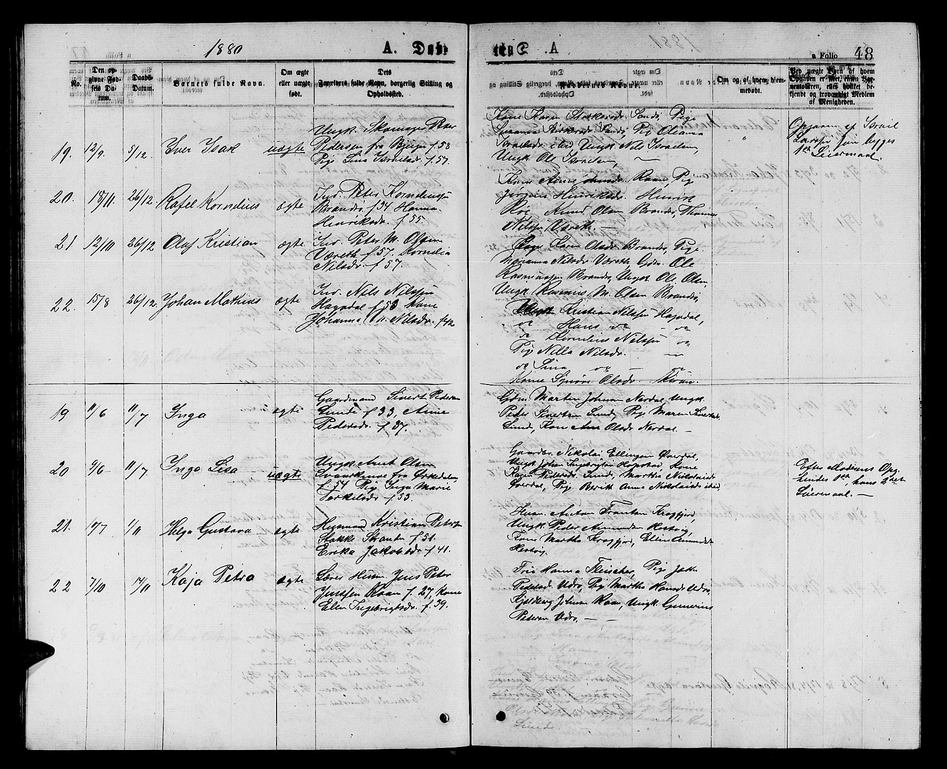 Ministerialprotokoller, klokkerbøker og fødselsregistre - Sør-Trøndelag, SAT/A-1456/657/L0715: Parish register (copy) no. 657C02, 1873-1888, p. 48
