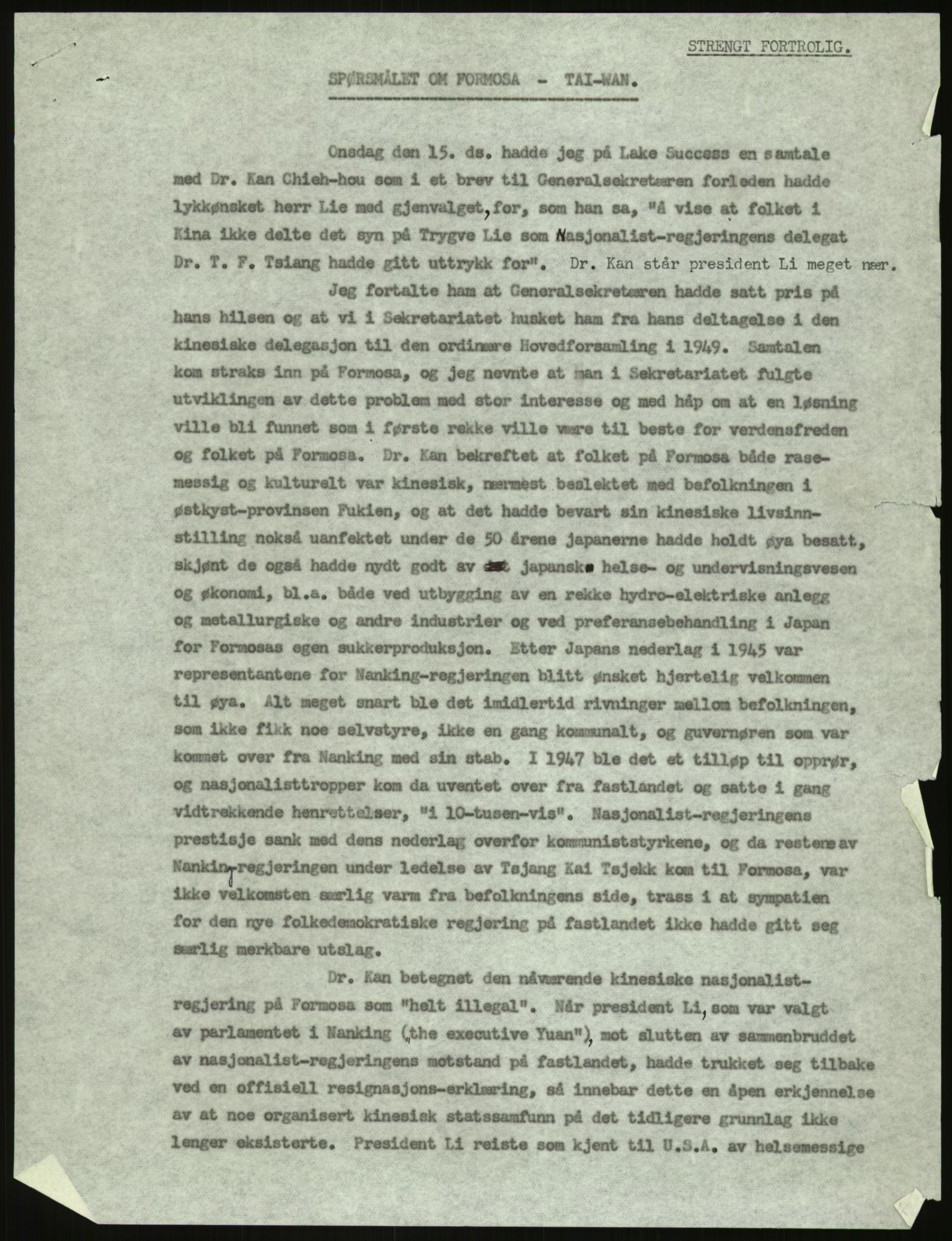 Lie, Trygve, AV/RA-PA-1407/D/L0029: Dokumenter vedr. Kina, 1948-1950, p. 294