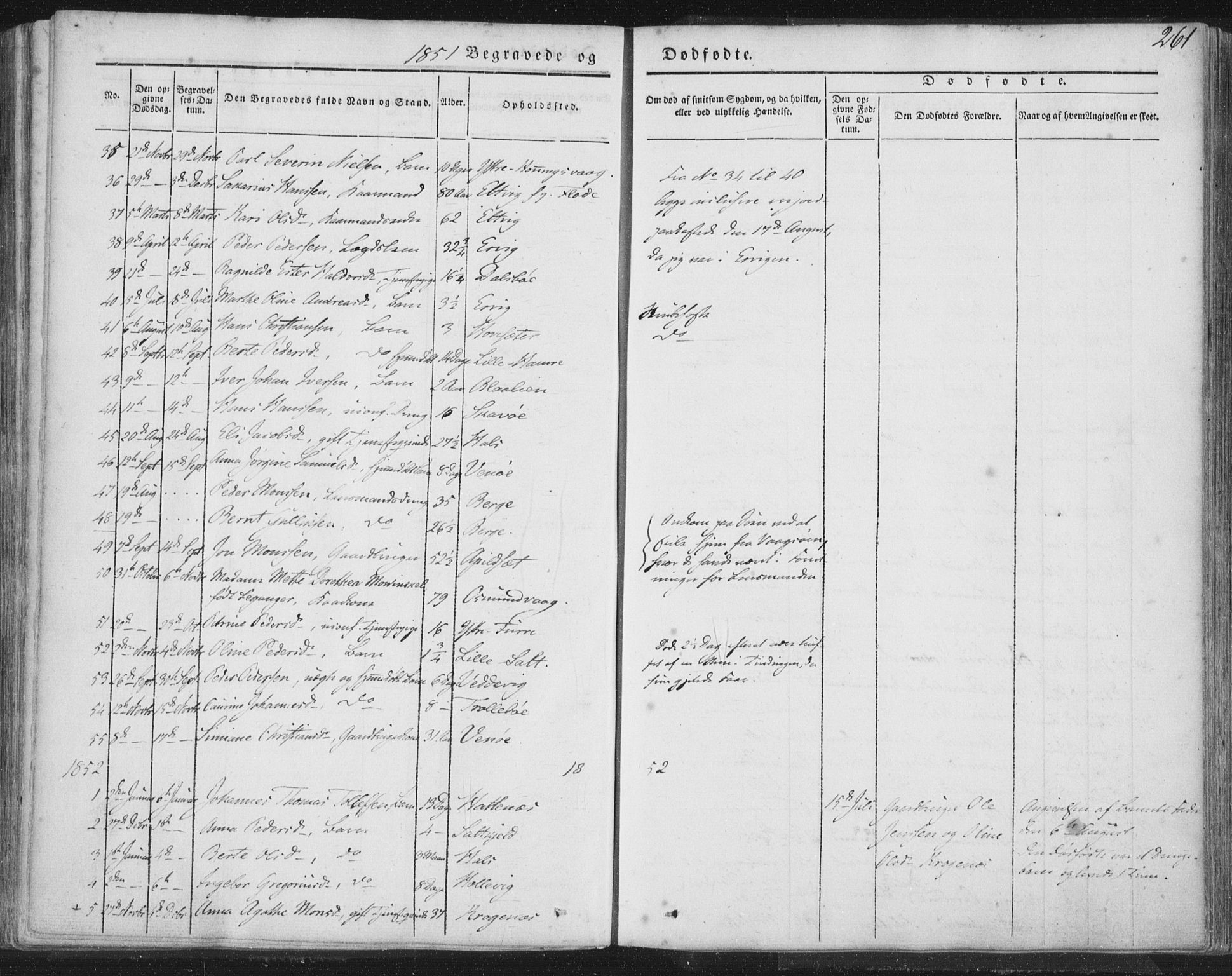 Selje sokneprestembete, AV/SAB-A-99938/H/Ha/Haa/Haaa: Parish register (official) no. A 10, 1844-1858, p. 261