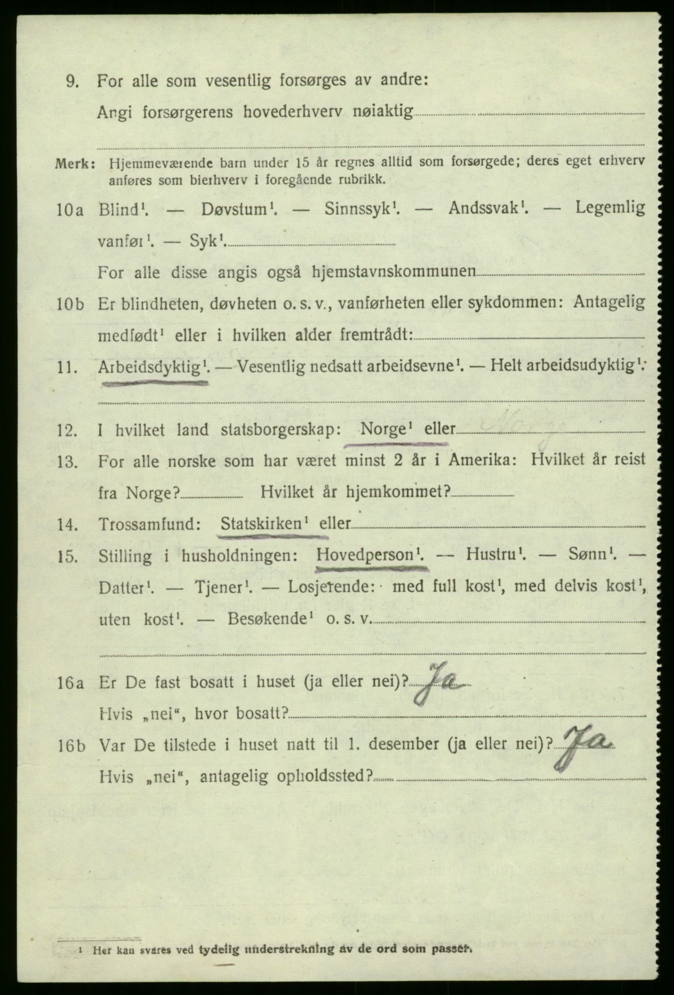 SAB, 1920 census for Brekke, 1920, p. 331