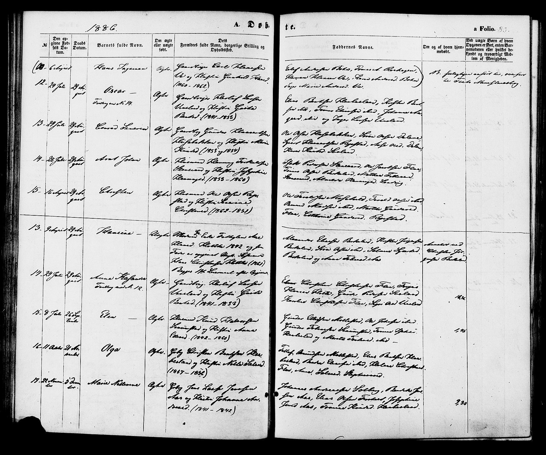 Birkenes sokneprestkontor, AV/SAK-1111-0004/F/Fa/L0004: Parish register (official) no. A 4, 1867-1886, p. 83