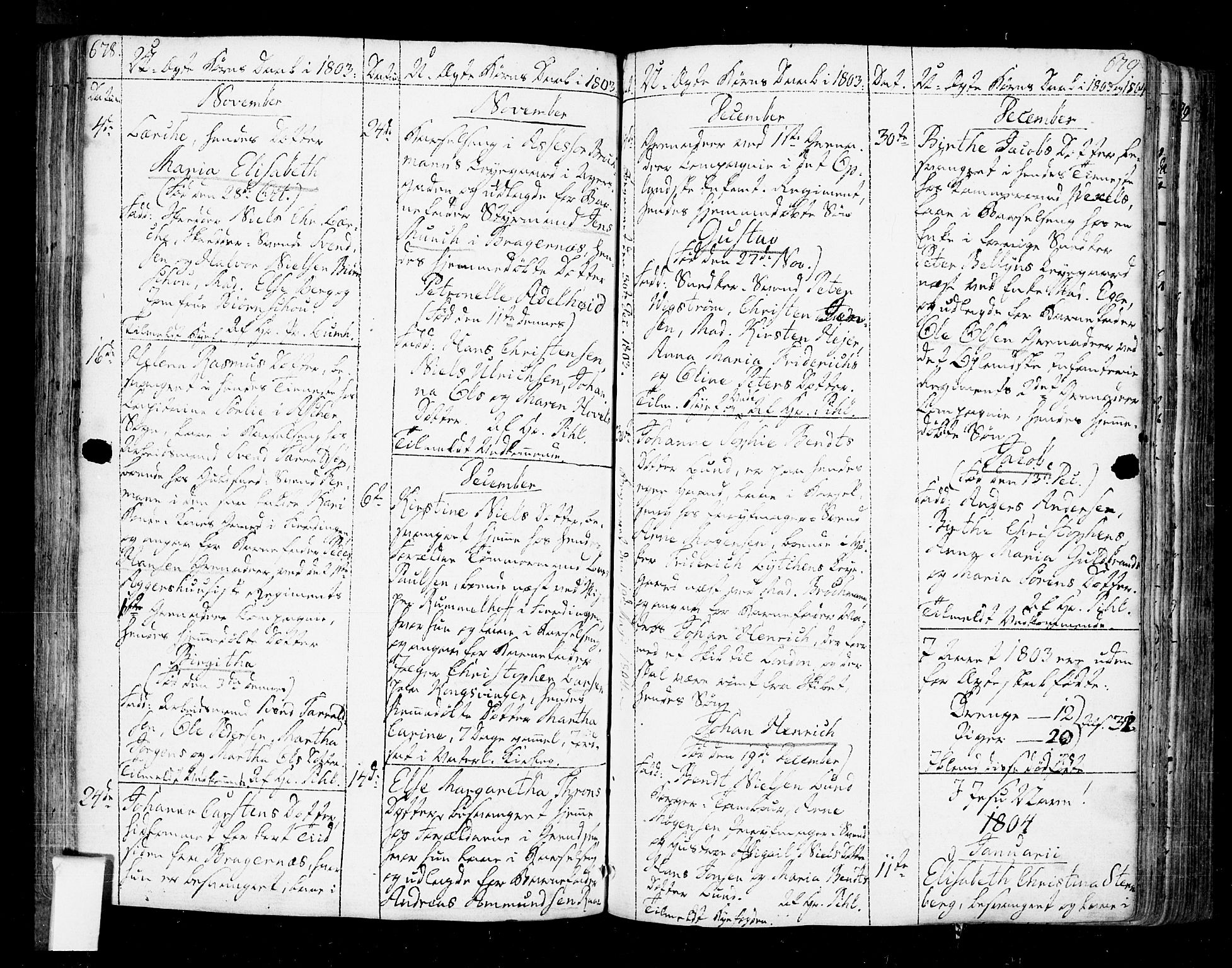 Oslo domkirke Kirkebøker, SAO/A-10752/F/Fa/L0005: Parish register (official) no. 5, 1787-1806, p. 678-679