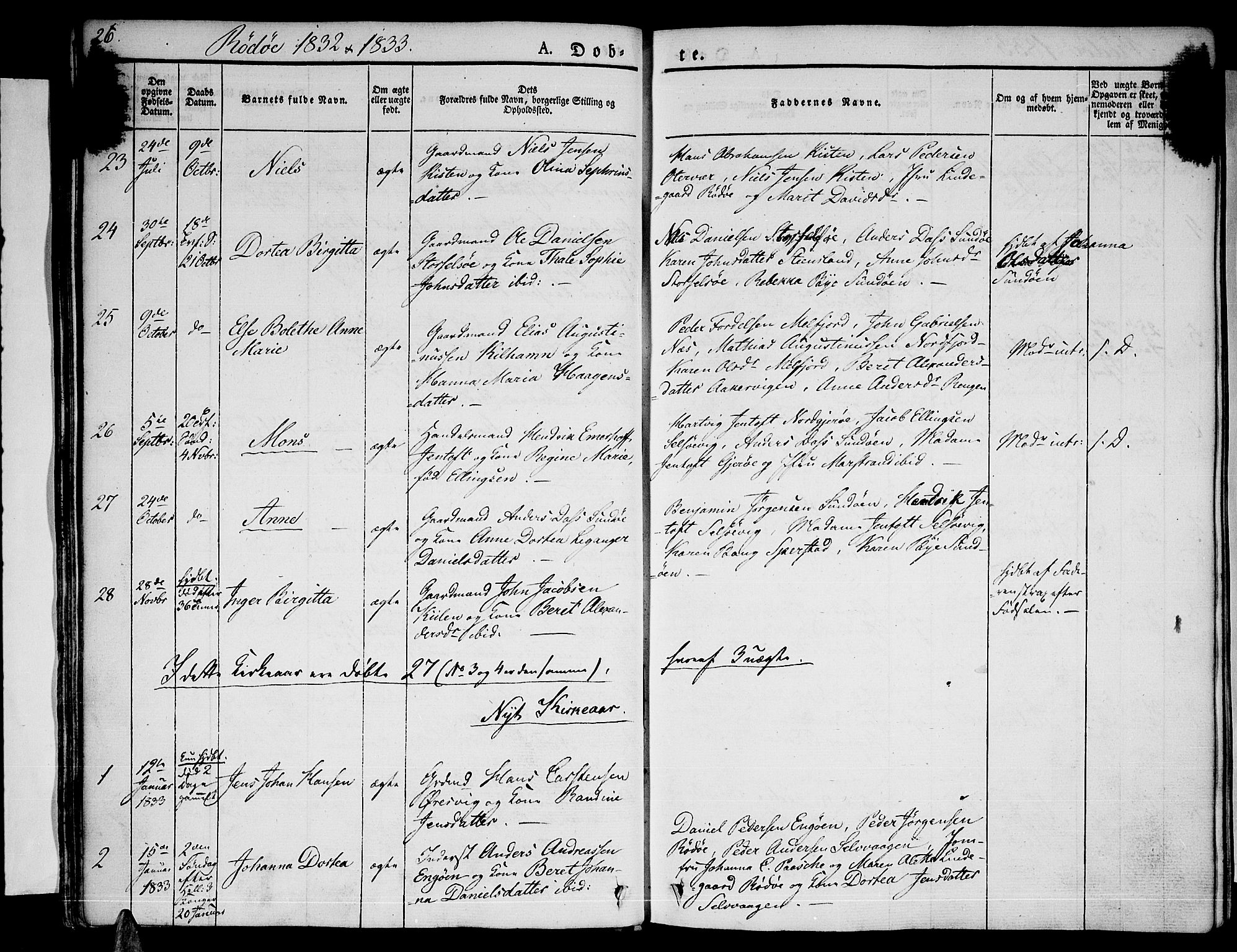 Ministerialprotokoller, klokkerbøker og fødselsregistre - Nordland, SAT/A-1459/841/L0598: Parish register (official) no. 841A06 /1, 1825-1844, p. 26
