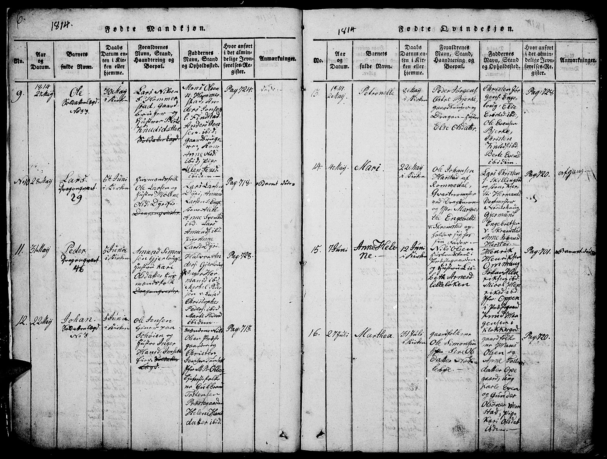 Løten prestekontor, AV/SAH-PREST-022/L/La/L0001: Parish register (copy) no. 1, 1812-1832, p. 6-7