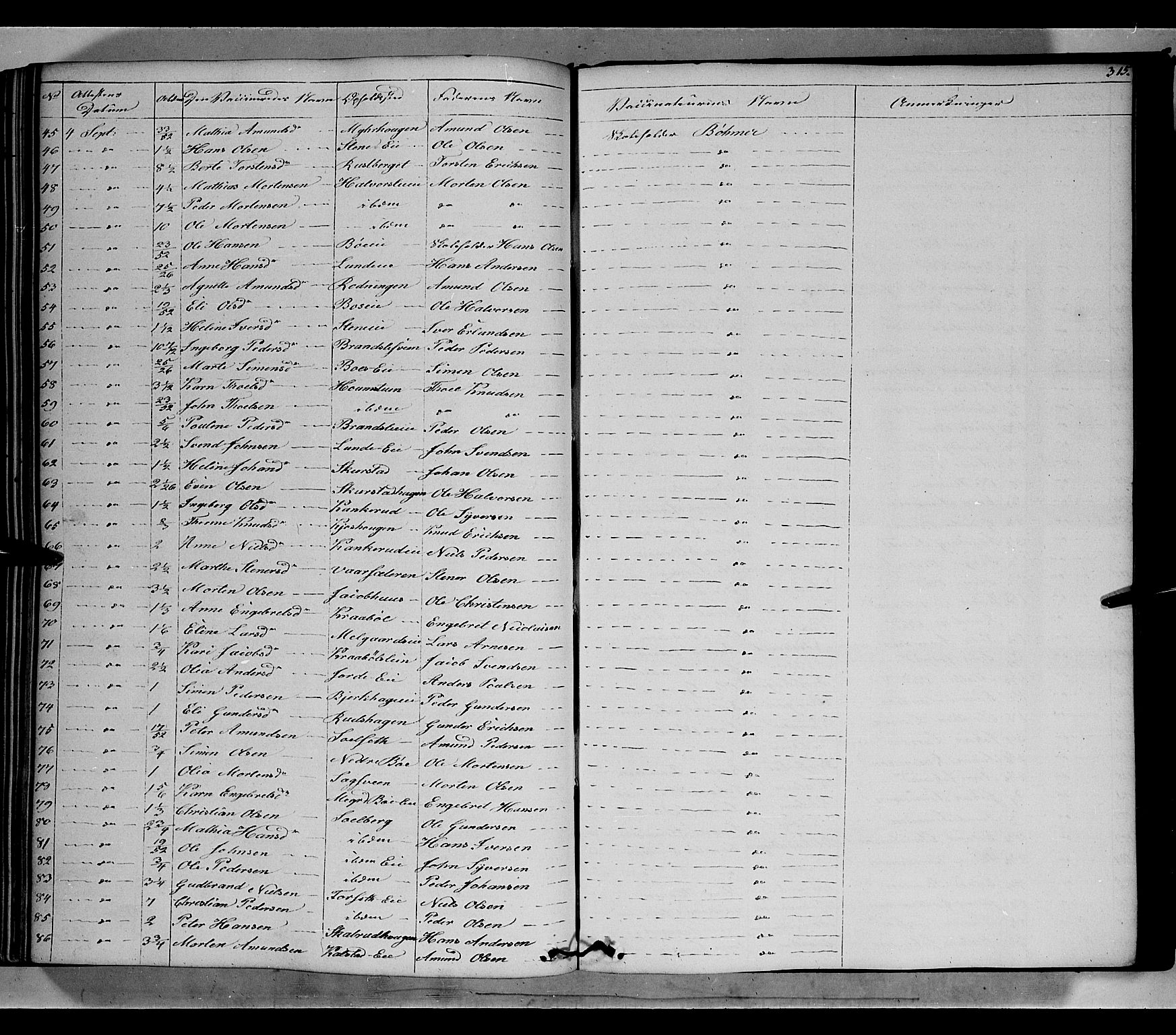 Gausdal prestekontor, AV/SAH-PREST-090/H/Ha/Haa/L0007: Parish register (official) no. 7, 1840-1850, p. 315