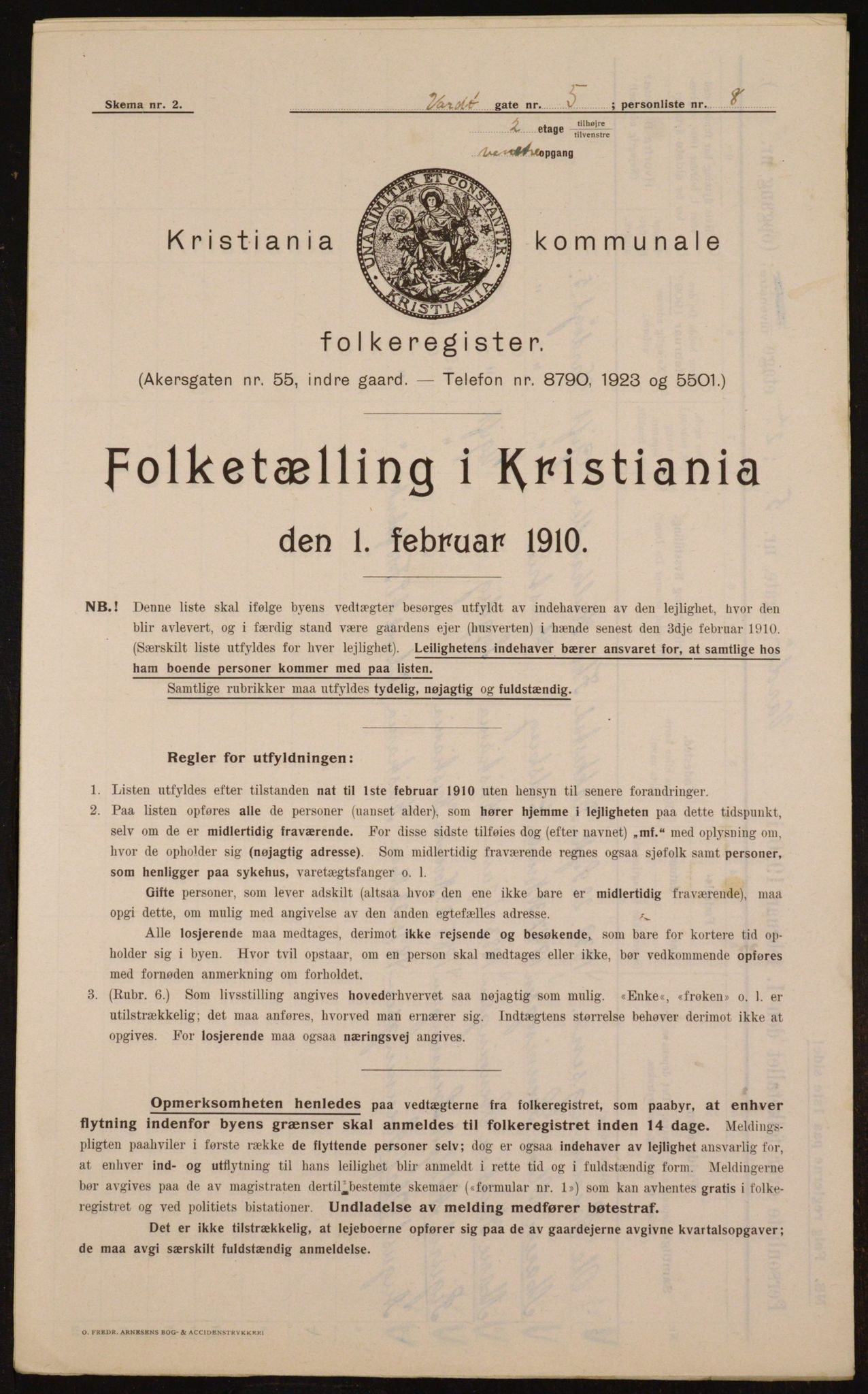 OBA, Municipal Census 1910 for Kristiania, 1910, p. 115547