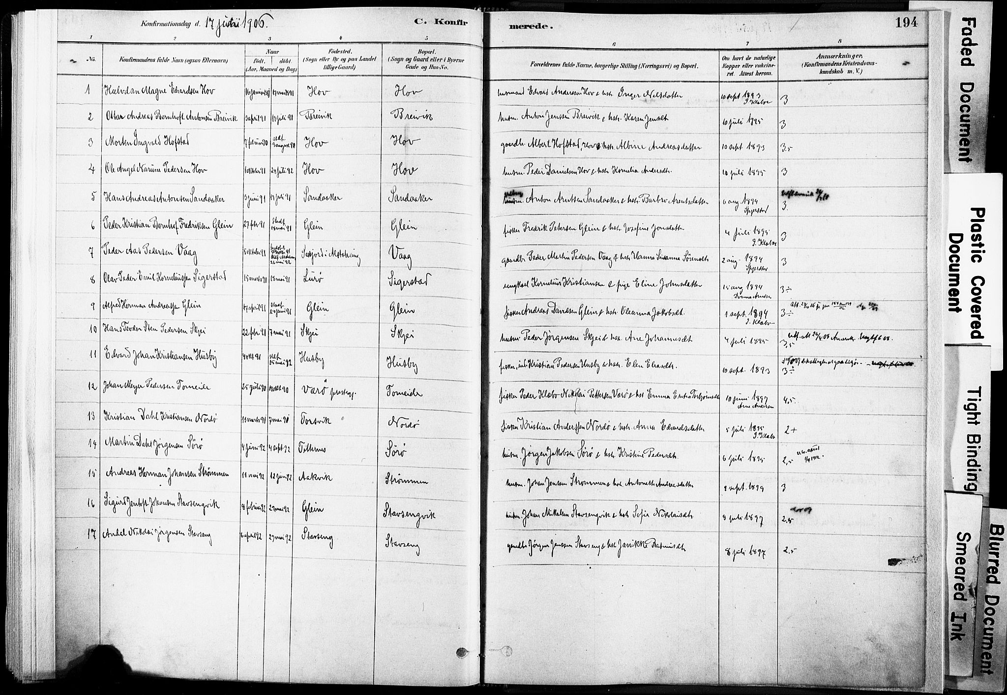 Ministerialprotokoller, klokkerbøker og fødselsregistre - Nordland, SAT/A-1459/835/L0525: Parish register (official) no. 835A03I, 1881-1910, p. 194