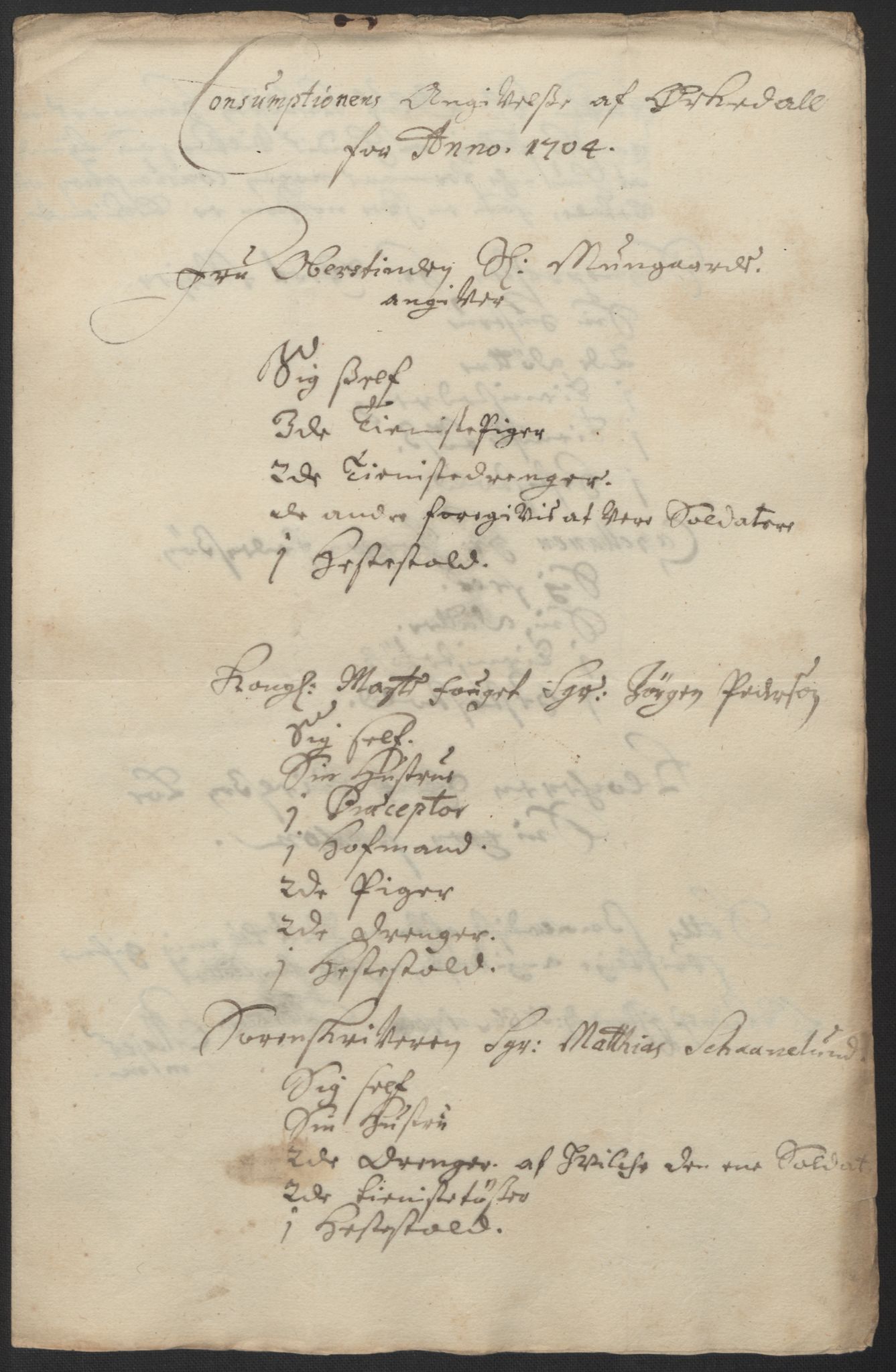 Rentekammeret inntil 1814, Reviderte regnskaper, Fogderegnskap, AV/RA-EA-4092/R60/L3954: Fogderegnskap Orkdal og Gauldal, 1704, p. 175