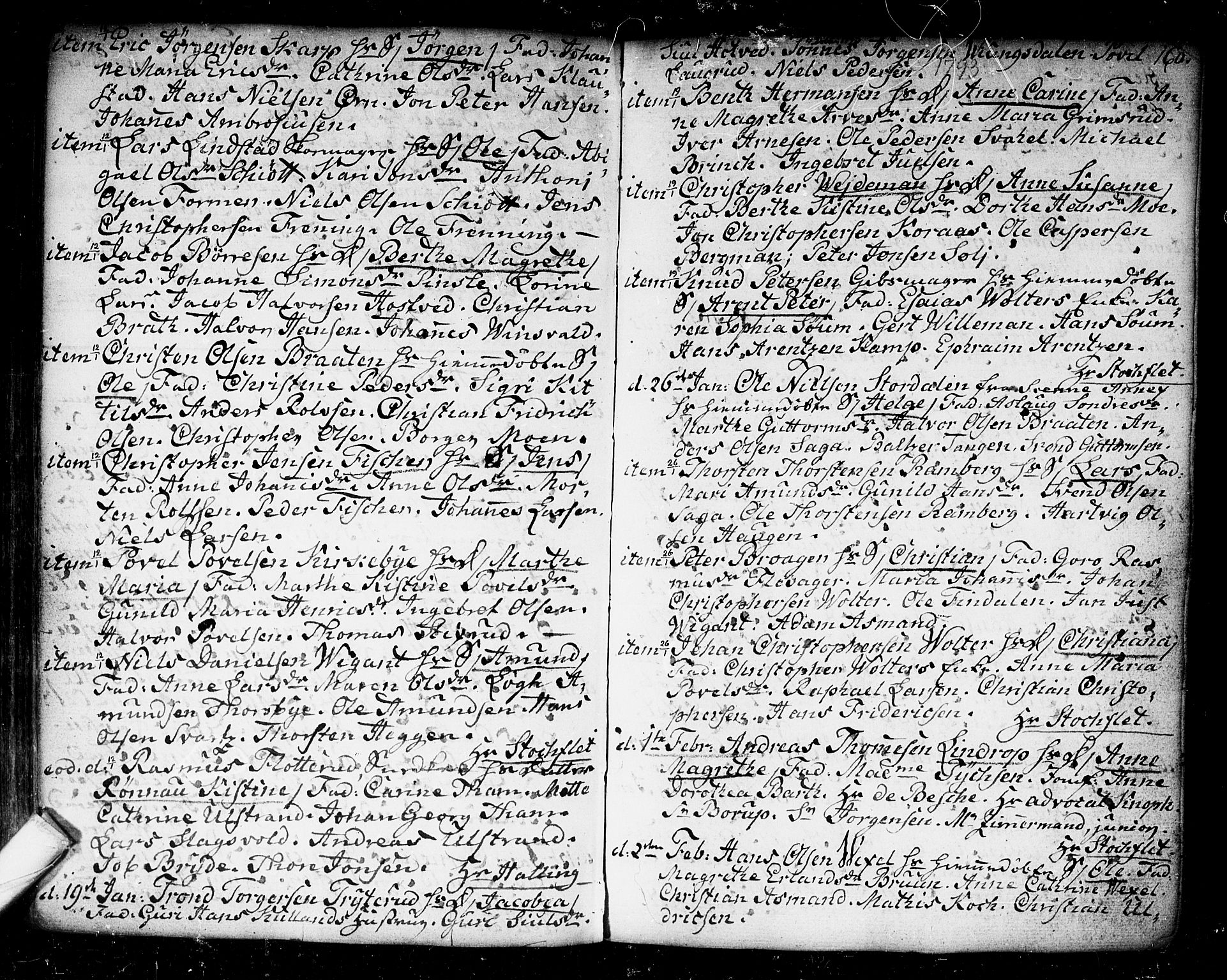 Kongsberg kirkebøker, AV/SAKO-A-22/F/Fa/L0006: Parish register (official) no. I 6, 1783-1797, p. 160