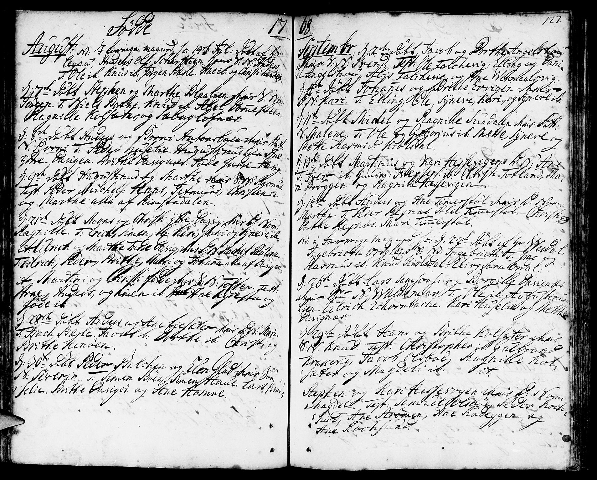 Davik sokneprestembete, AV/SAB-A-79701/H/Haa/Haaa/L0002: Parish register (official) no. A 2, 1742-1816, p. 127