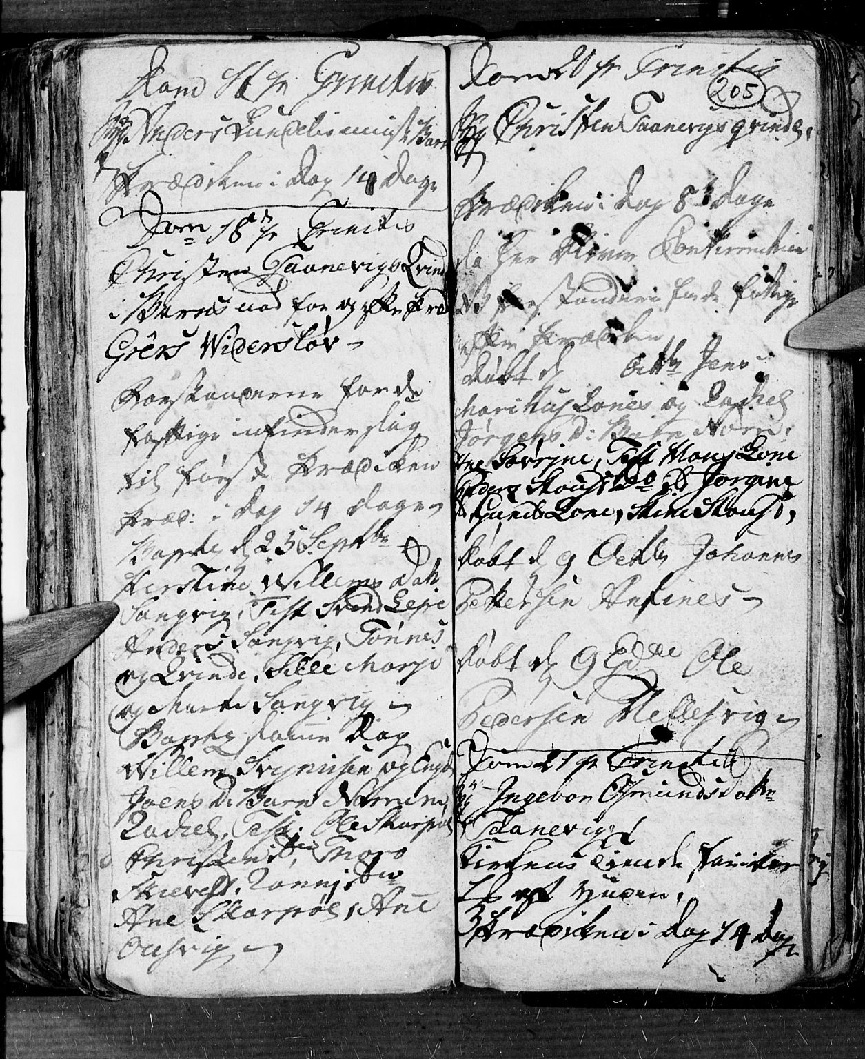 Søgne sokneprestkontor, AV/SAK-1111-0037/F/Fb/Fbb/L0001: Parish register (copy) no. B 1, 1779-1802, p. 205