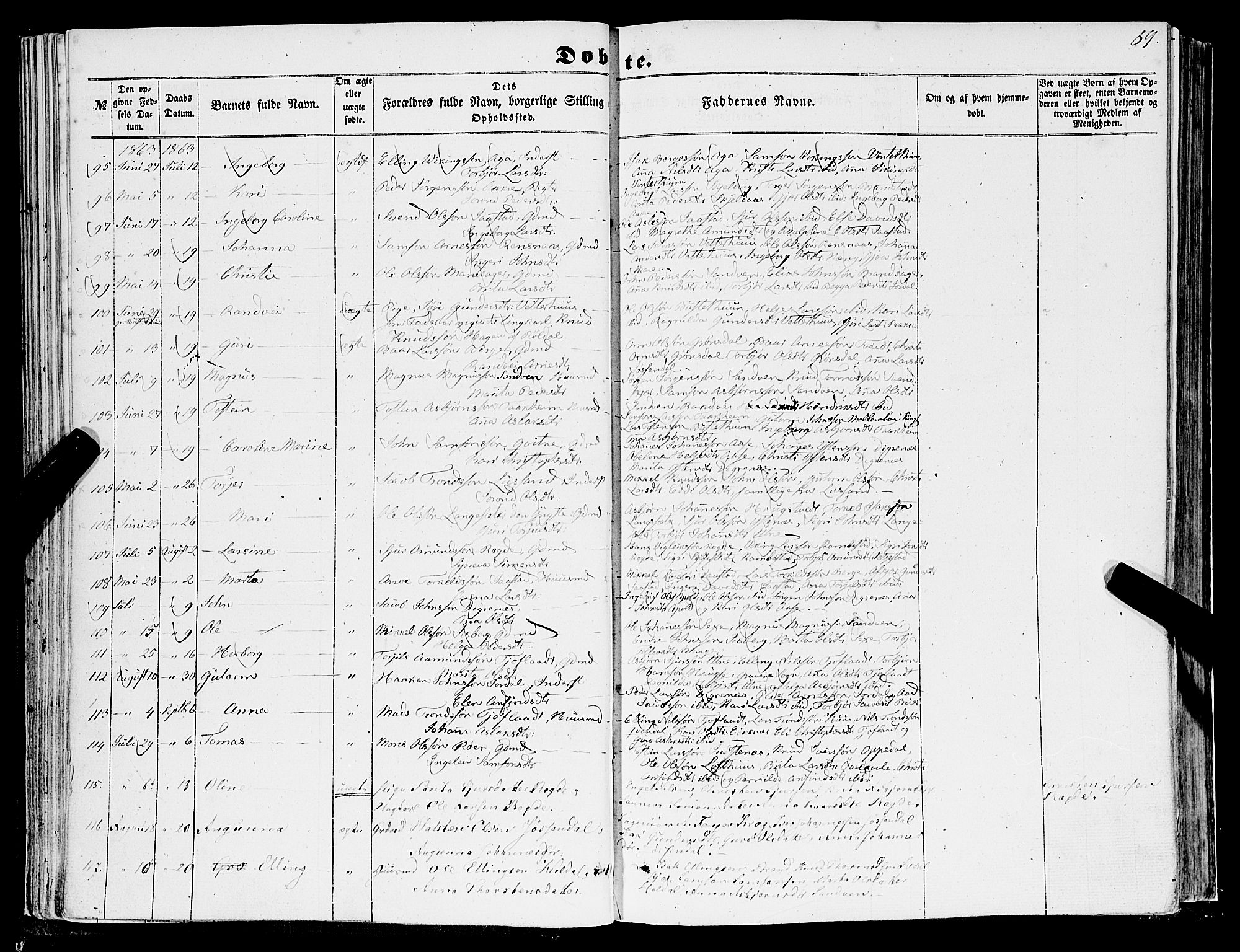 Ullensvang sokneprestembete, AV/SAB-A-78701/H/Haa: Parish register (official) no. A 11, 1854-1866, p. 59