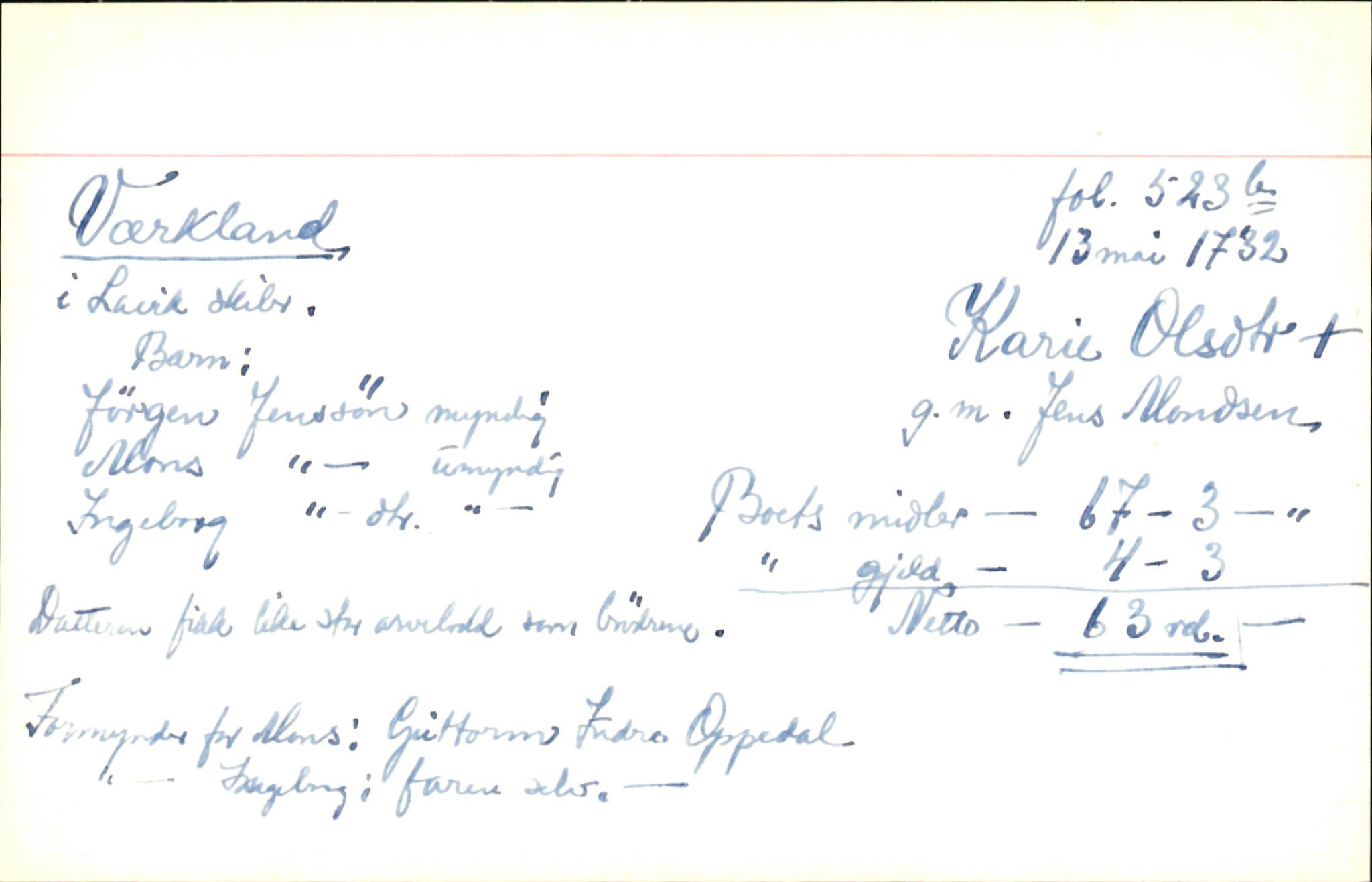 Skiftekort ved Statsarkivet i Bergen, SAB/SKIFTEKORT/006/L0002: Skifteprotokoll nr. 3 og skiftedesignasjoner 1733-1738, 1720-1738, p. 272